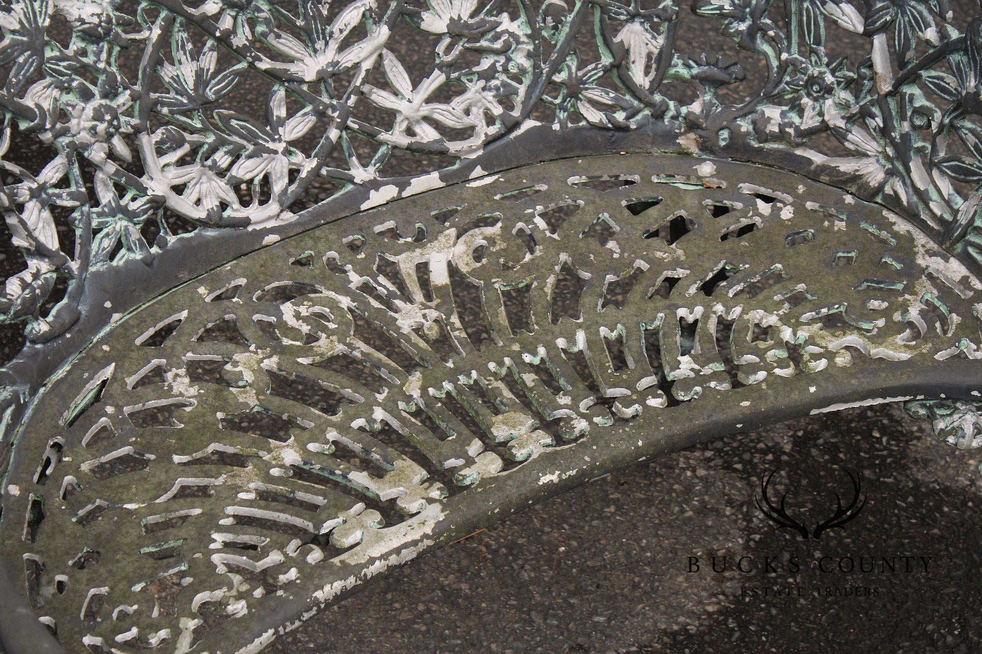 Coalbrookdale Style Vintage Cast Aluminum Garden Settee