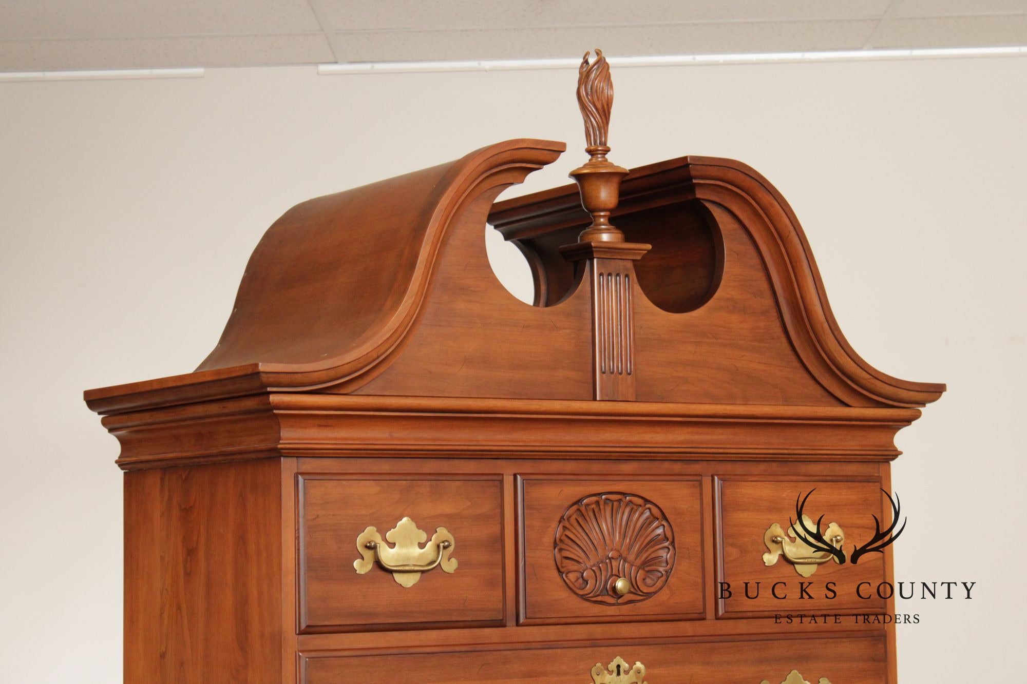Henkel Harris Queen Anne Style Cherry Highboy