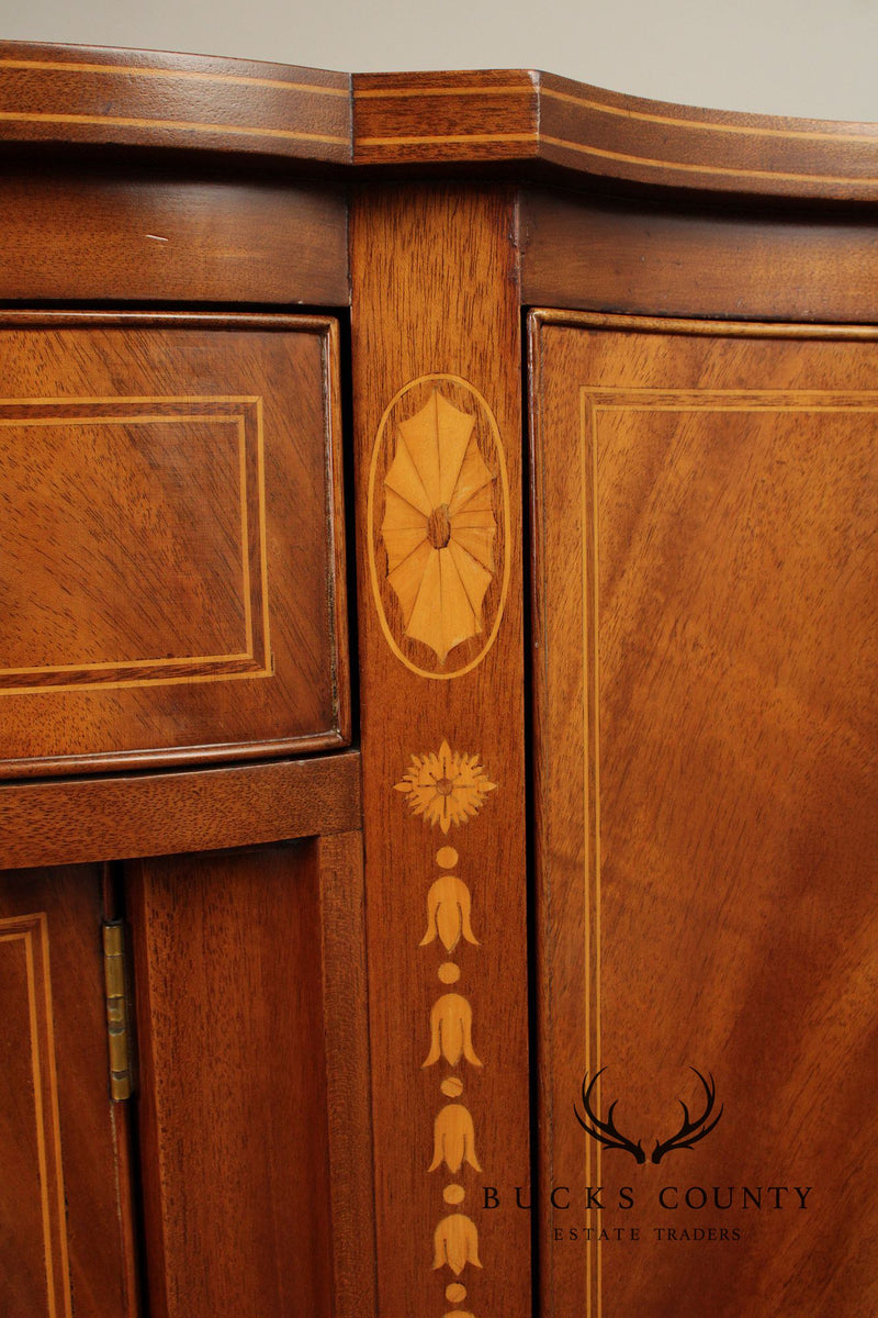 Biggs Furniture Vintage Federal Style Inlaid Mahogany Sideboard