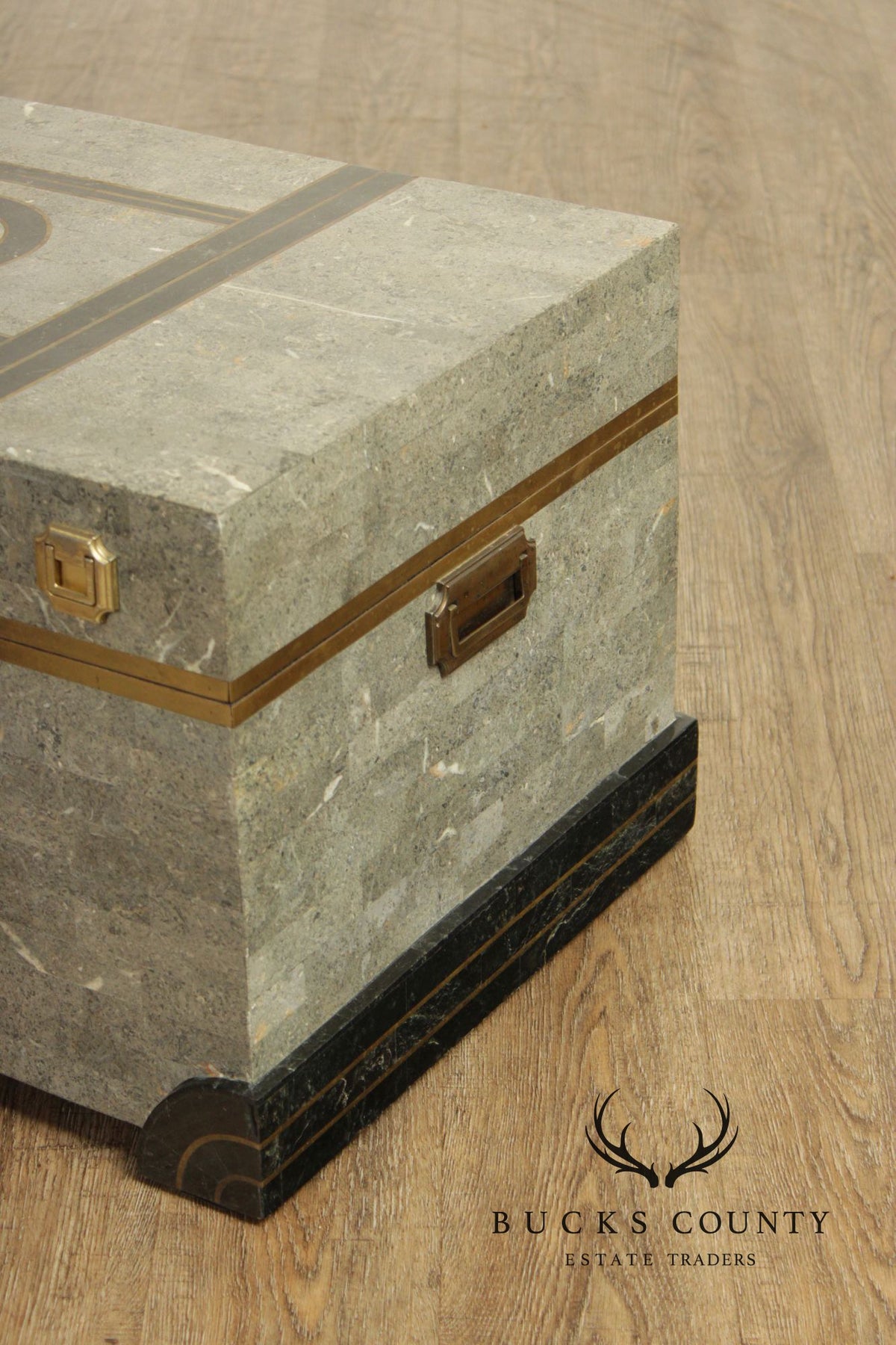 Casa Bique Hollywood Regency Tessellated Stone Chest