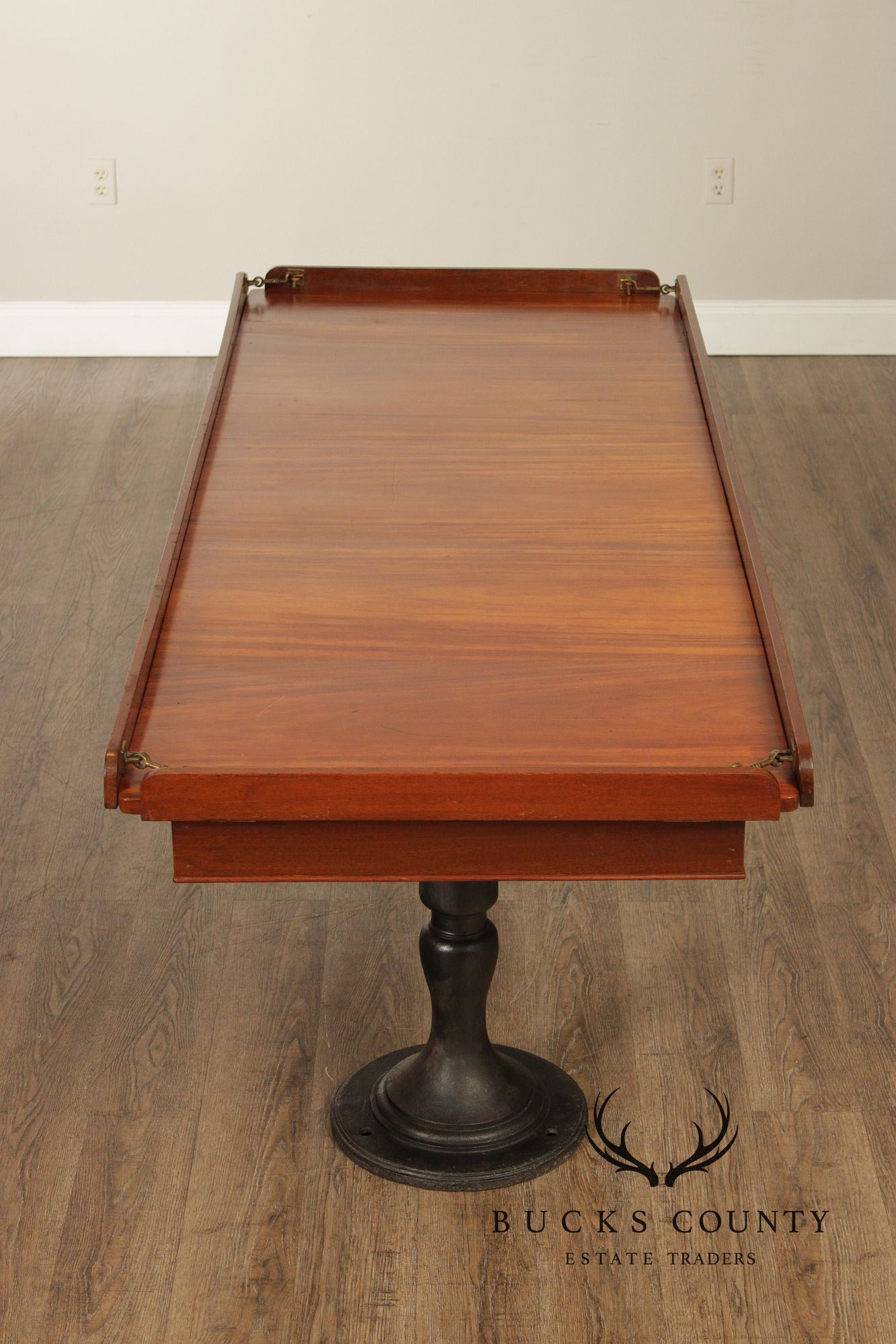 Antique Ship’s Table With Set Of Six Ship Chairs