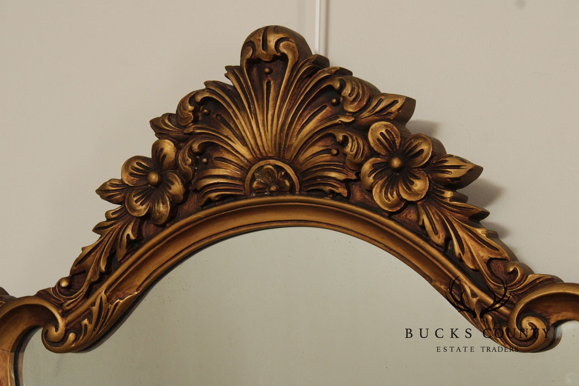 1930's French Style Pair Of Carved Giltwood Wall Mirrors