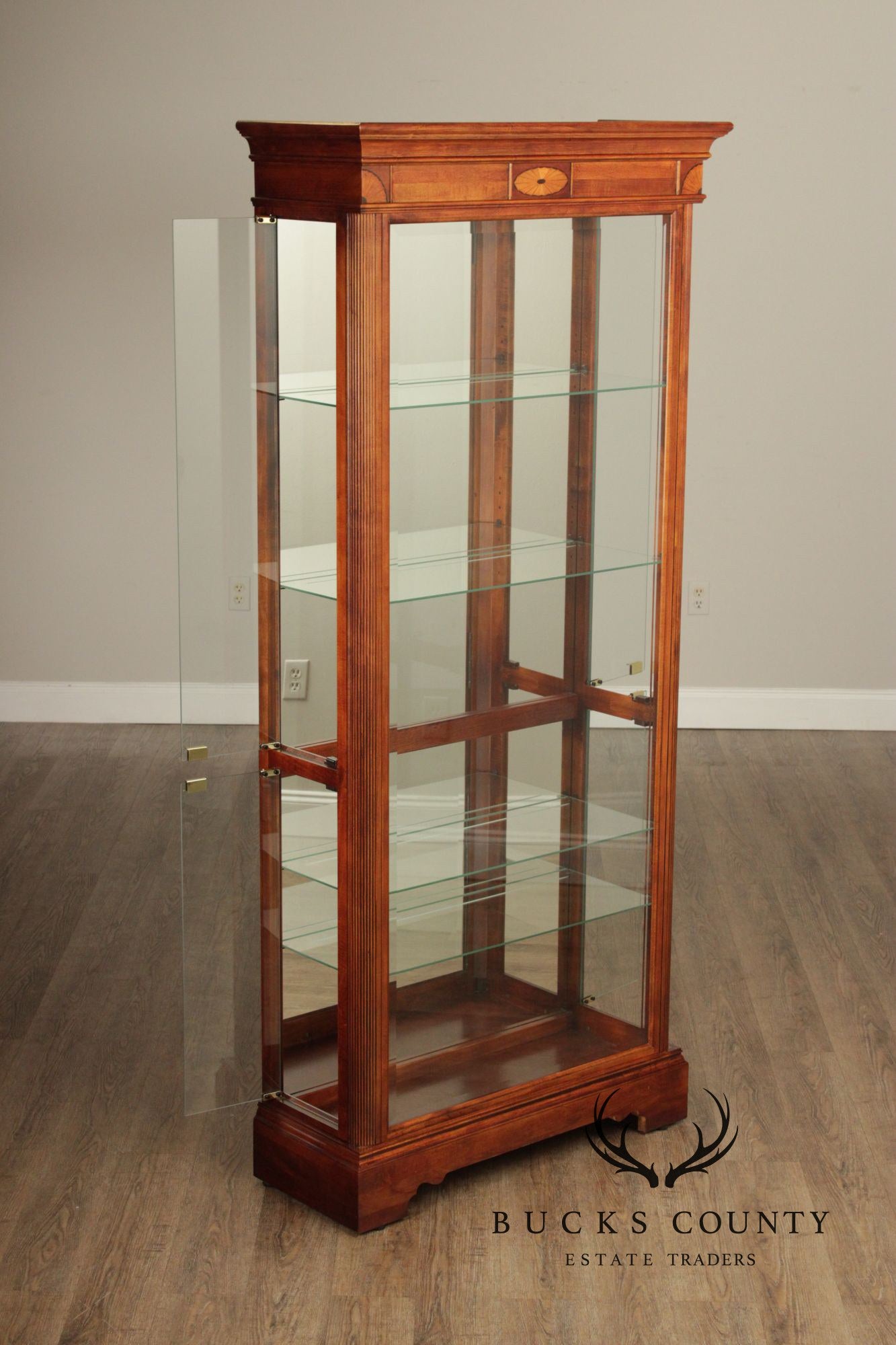 Howard Mill Federal Style Cherry Collector's Cabinet