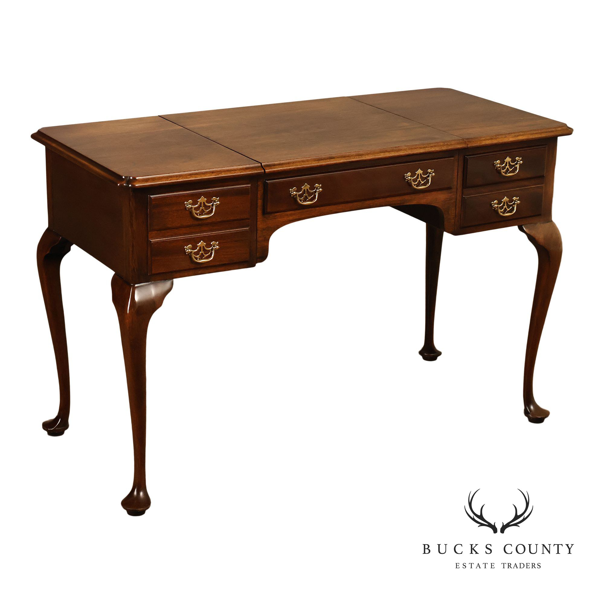 Stickley Queen Anne Style Mahogany Vanity Dressing Table