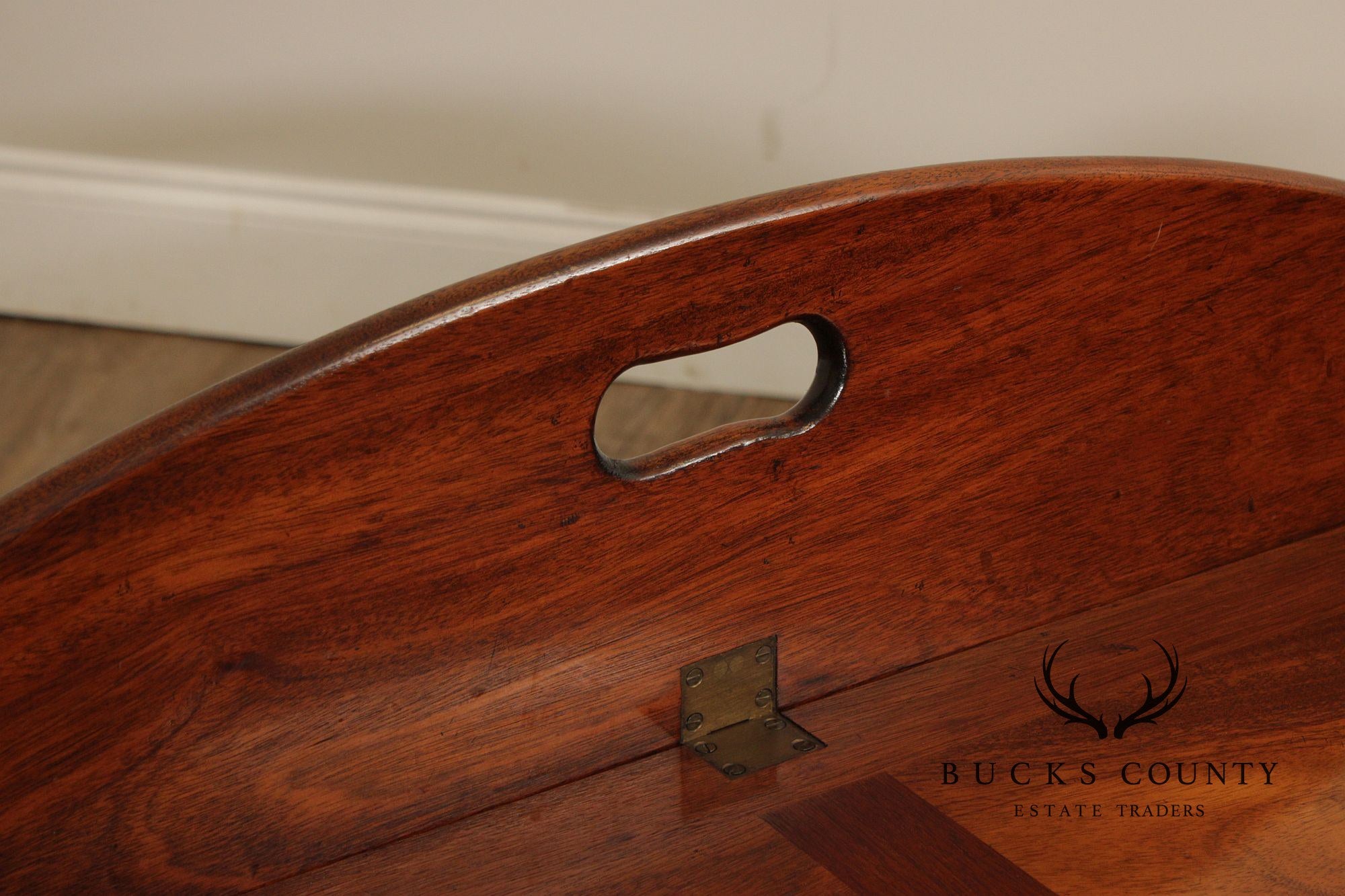 Vintage English Mahogany Butler's Tray Coffee Table