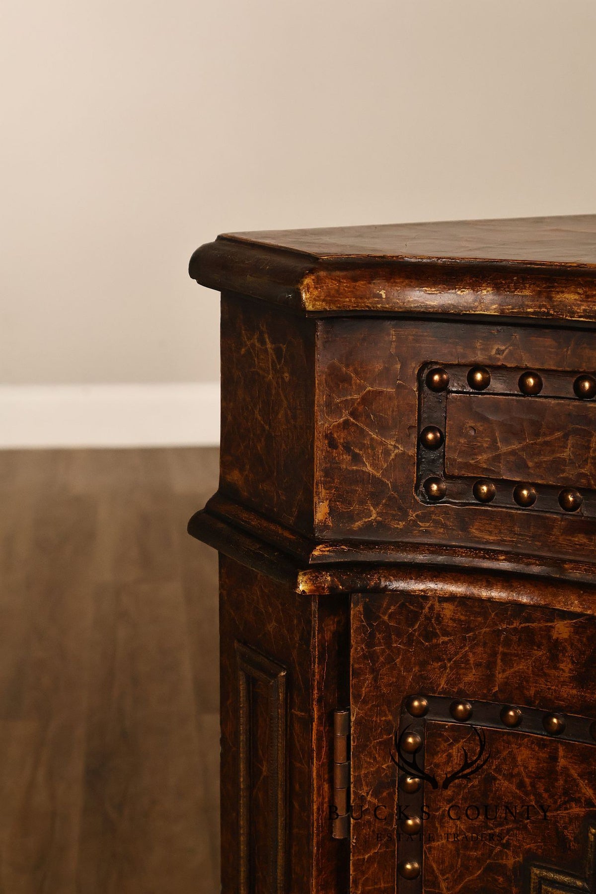 Spanish Colonial Style Faux Leather Sideboard