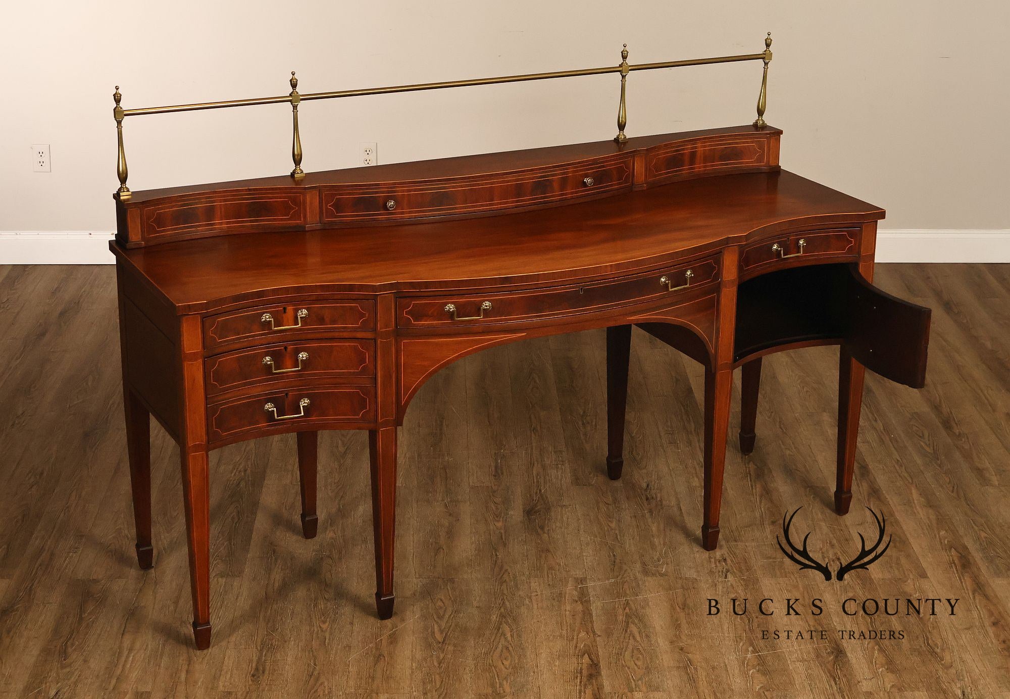 1940's Baker Regency Style Mahogany Sideboard