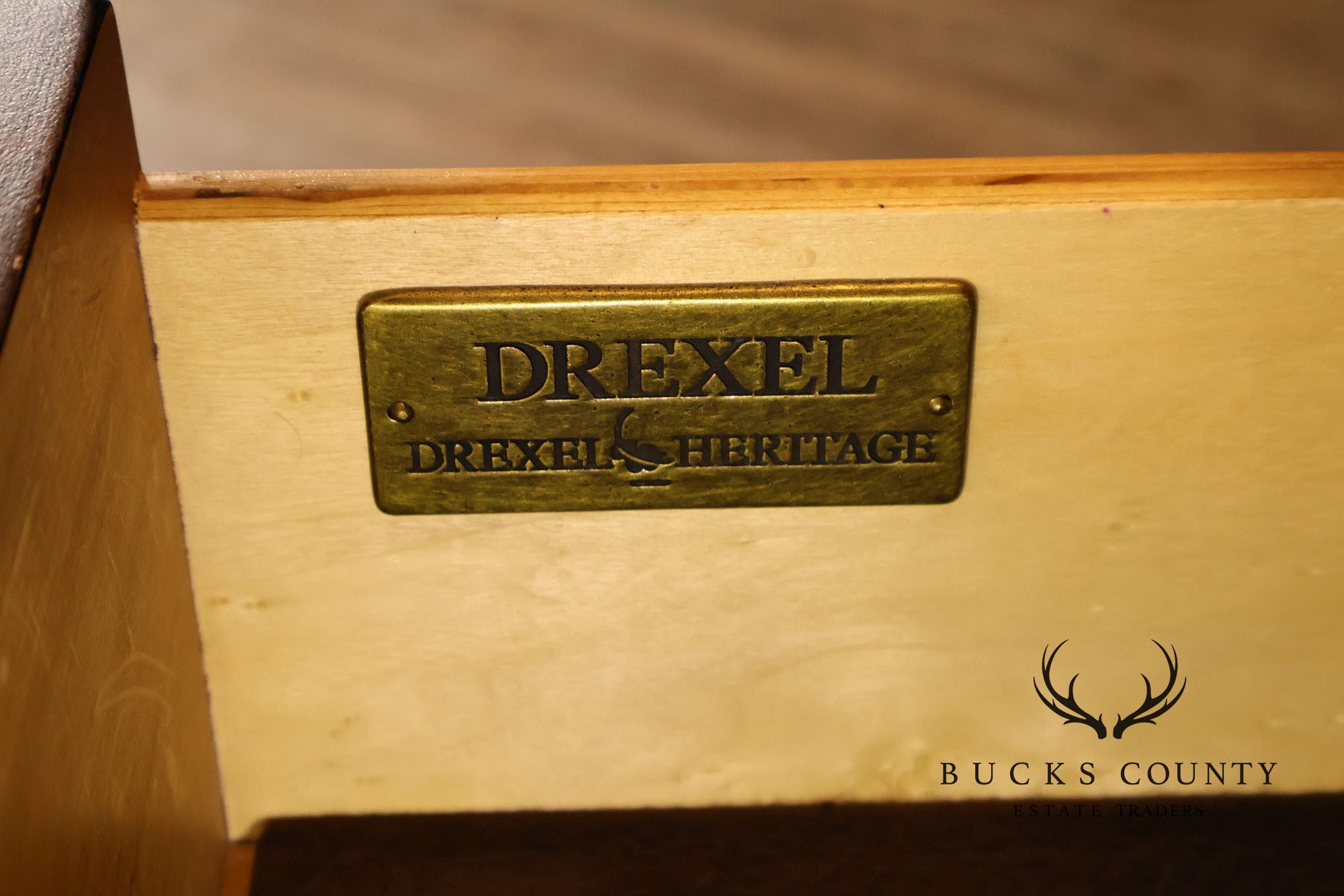 Drexel Heritage French Provincial Sideboard With Metal Scroll Baker's Rack