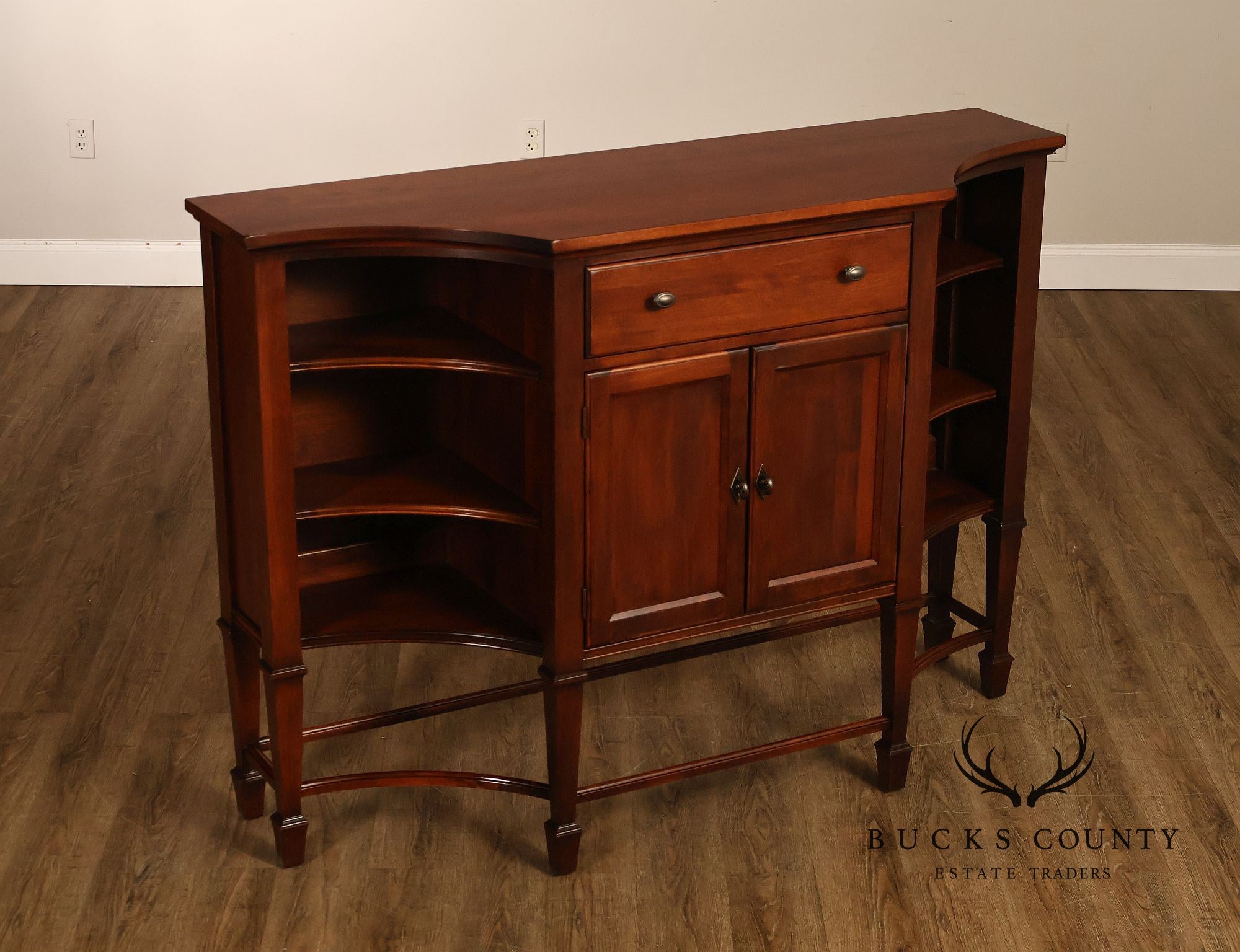 Nichols & Stone Traditional Williamsburg Bowfront Sideboard Server