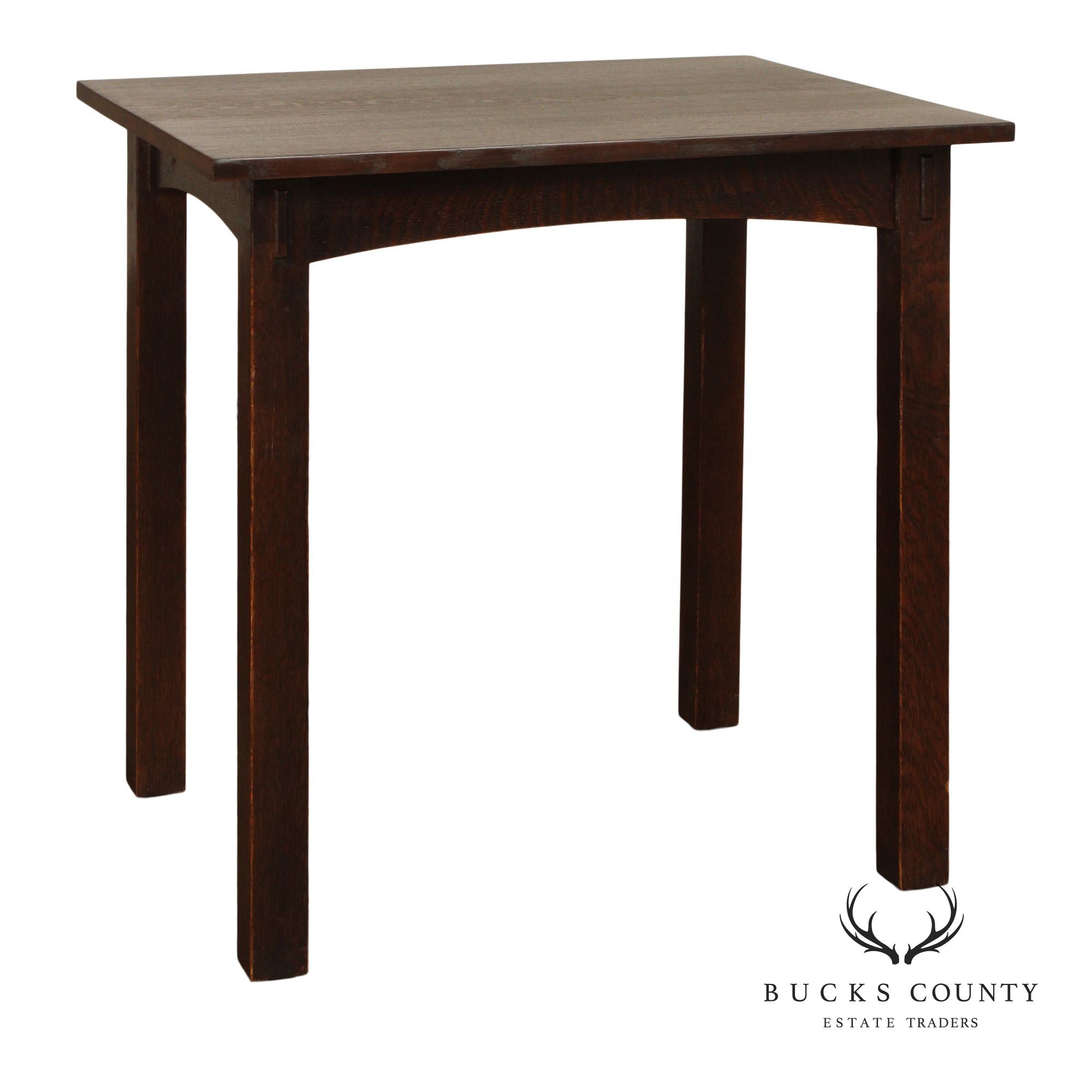 Stickley Mission Style Oak Side Or Writing Table