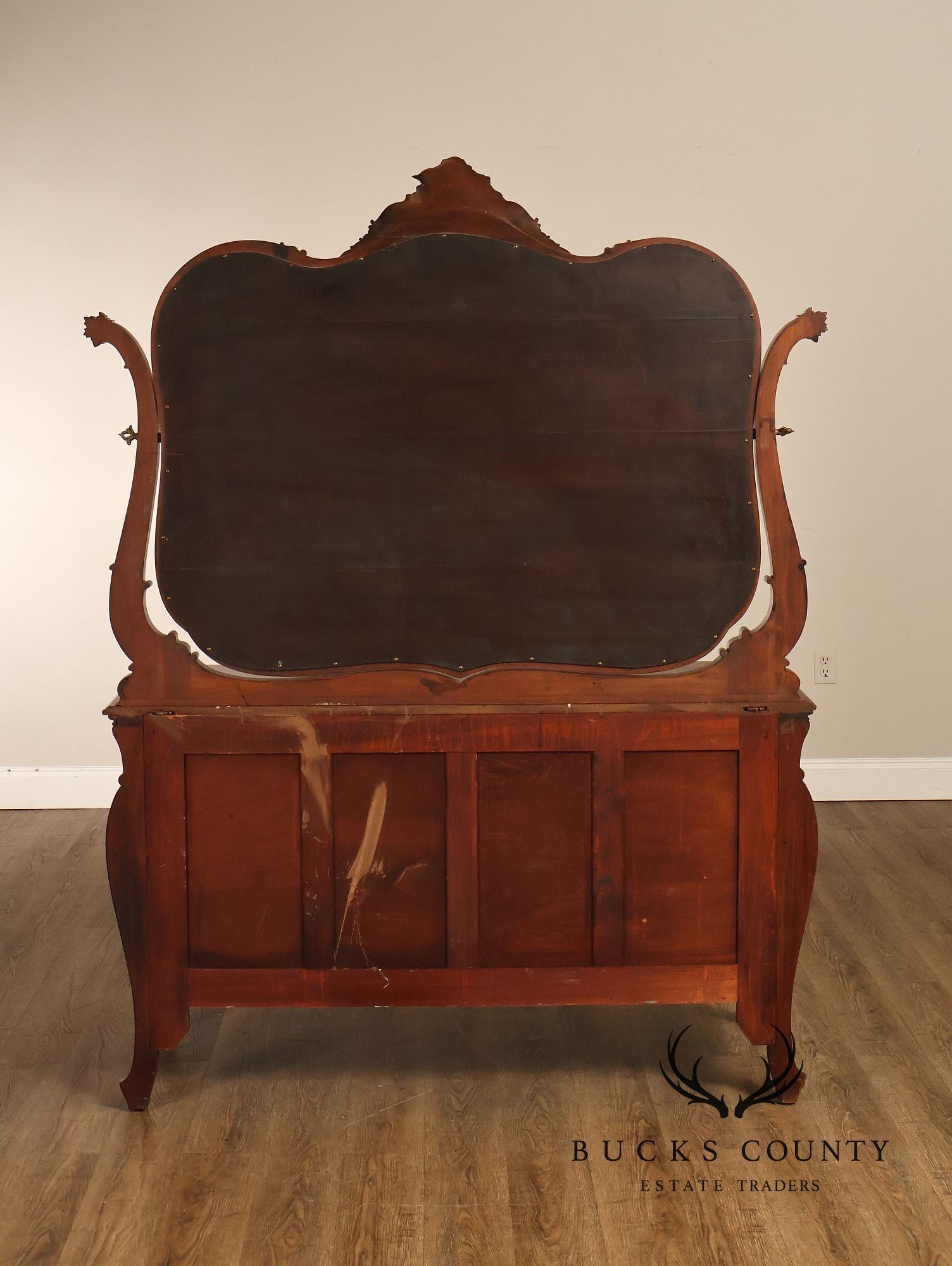 Antique R. J. Horner Carved Mahogany Dresser With Mirror
