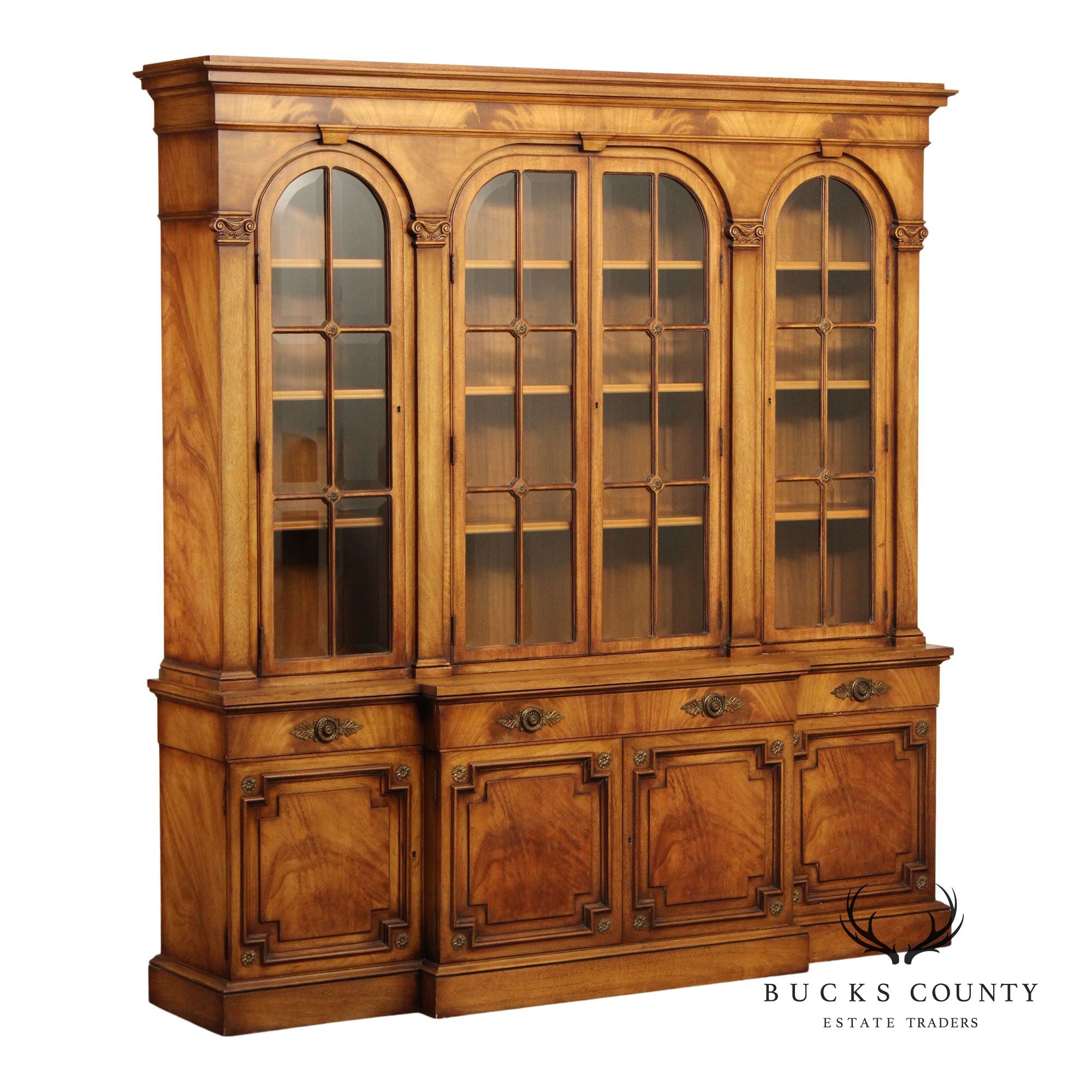 Karges French Empire Style Mahogany Bookcase or China Cabinet