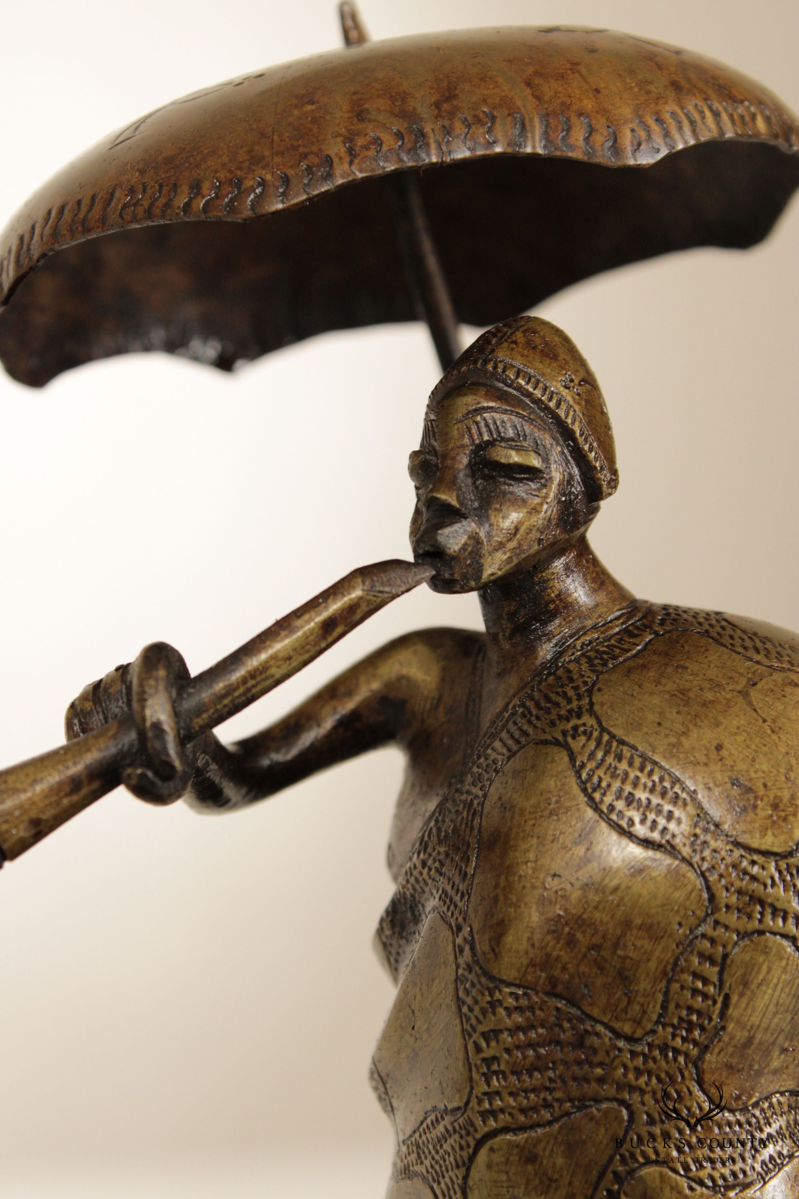 Fon People and Kingdom of Dahomey African Bronze and Wood Sculpture