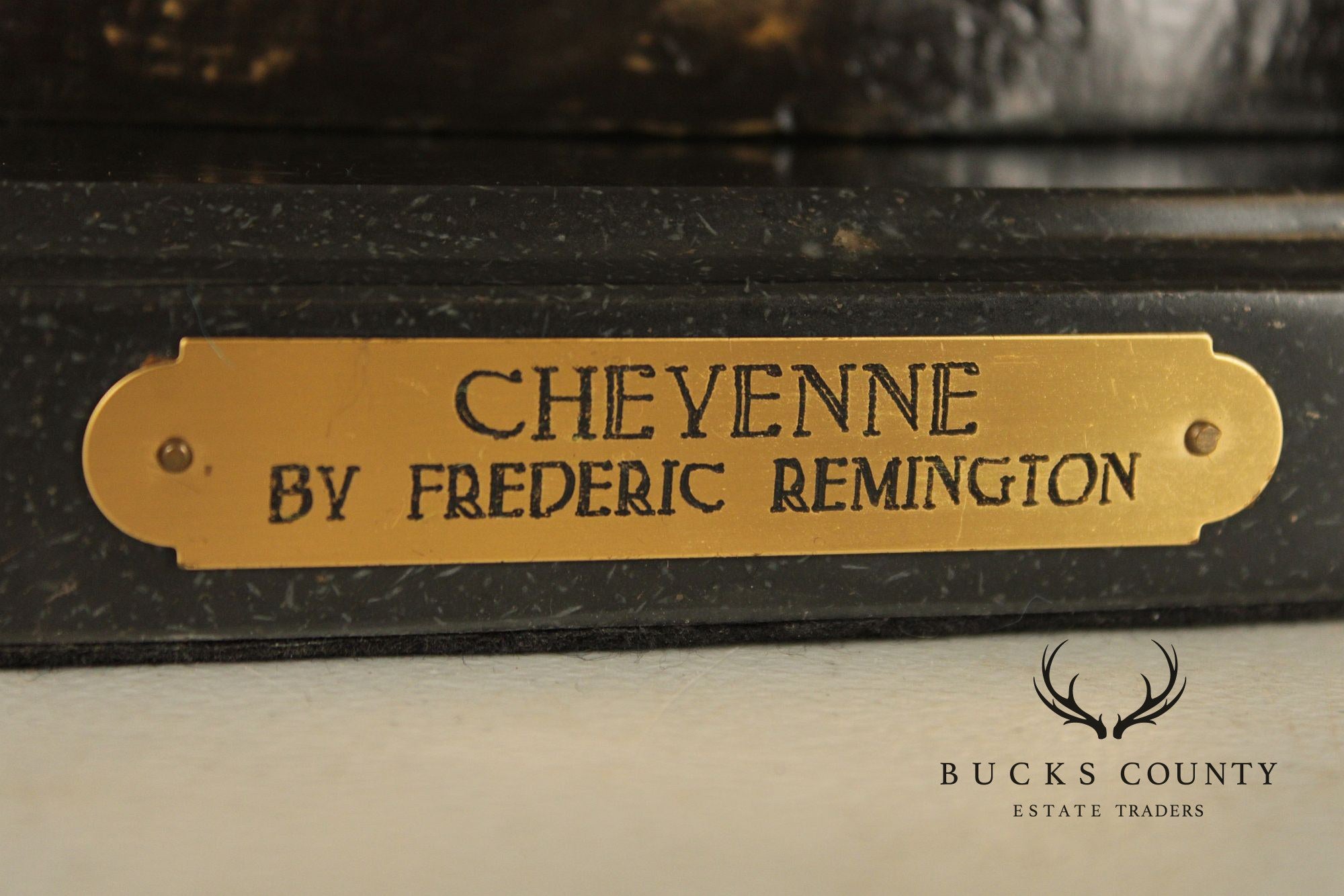 Frederic Remington 'Cheyenne' Native American Equestrian Bronze Sculpture