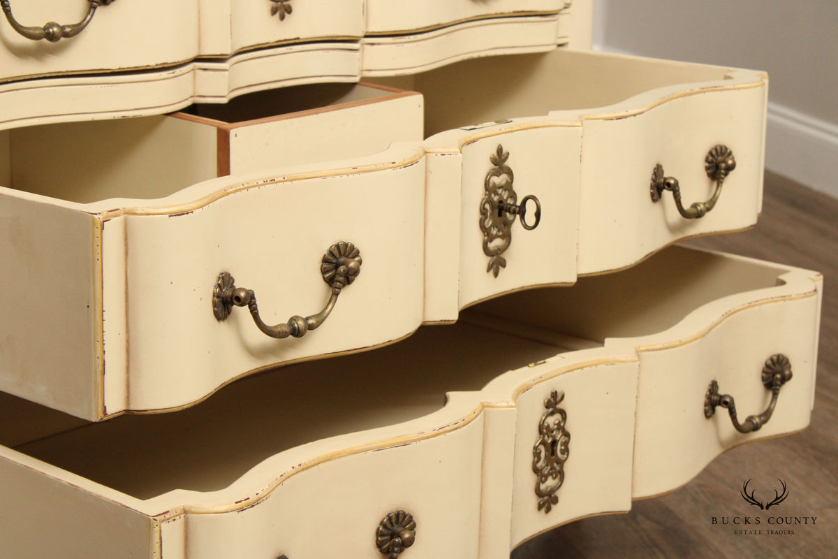 French Country Style Painted Single Sink Vanity Dresser