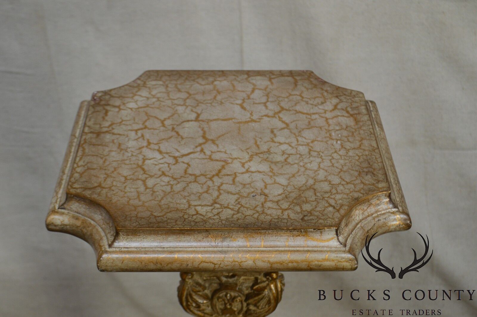 French Regency Style Faux Painted Pedestal