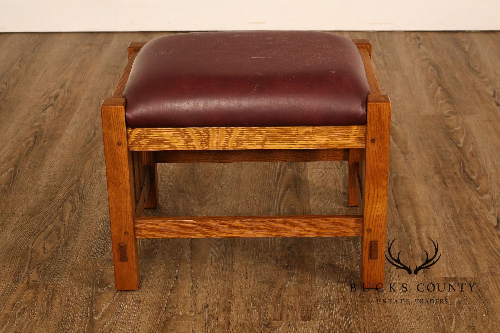 Stickley Mission Collection Oak Spindle Footstool