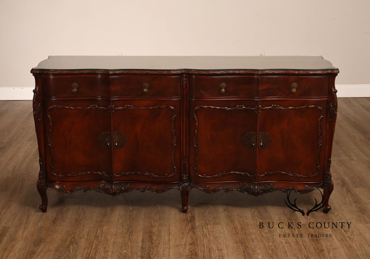 Batesville 1930s Carved Mahogany Sideboard Buffet