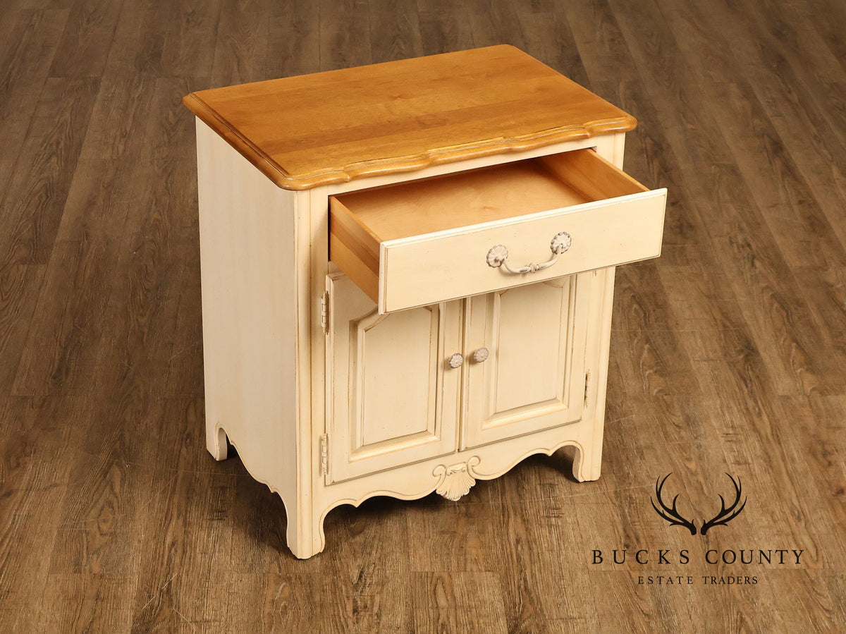 Ethan Allen 'Country French' Cream Painted Nightstand