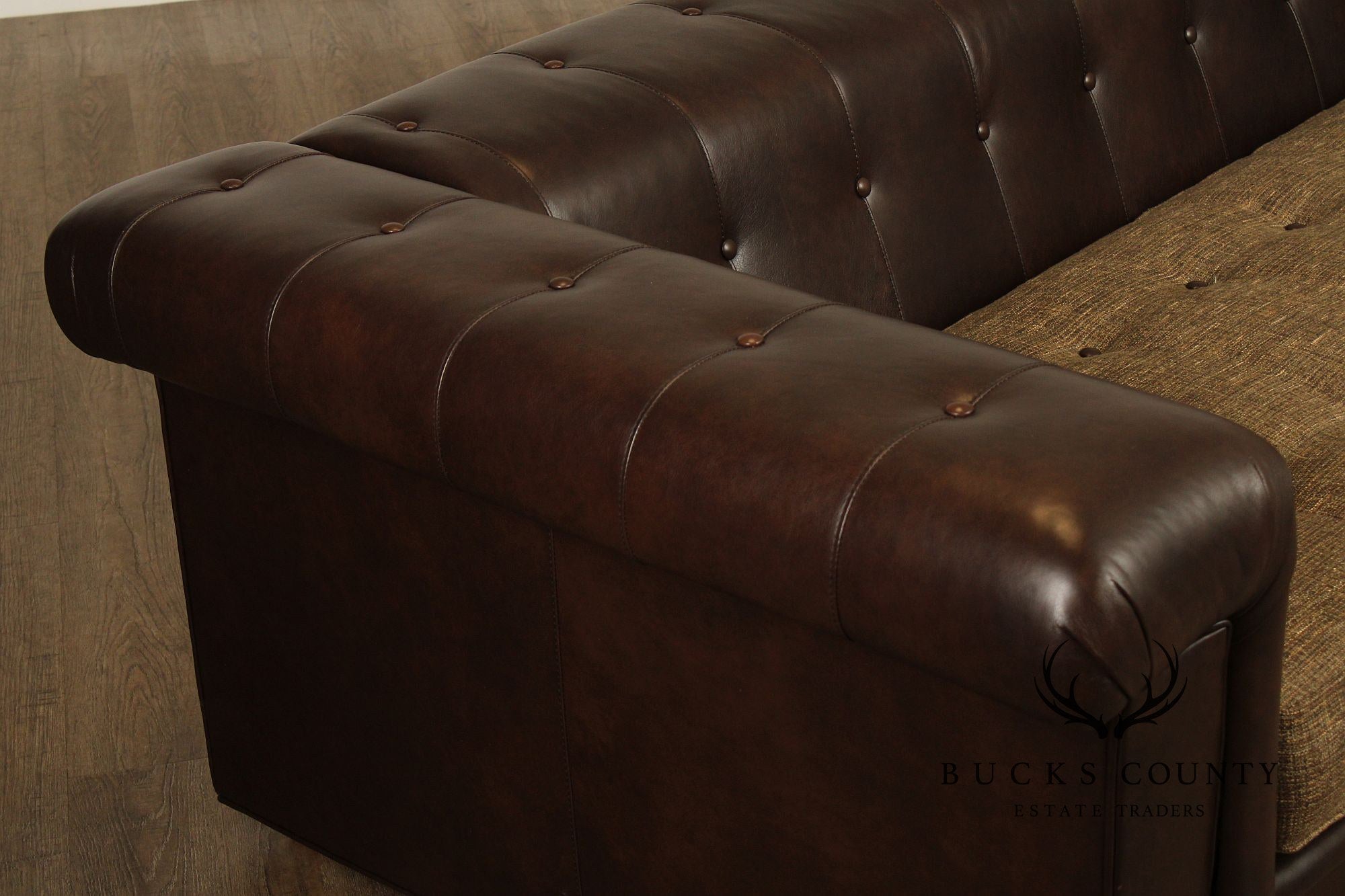 Stickley Chesterfield Style 'Chicago' Leather Sofa