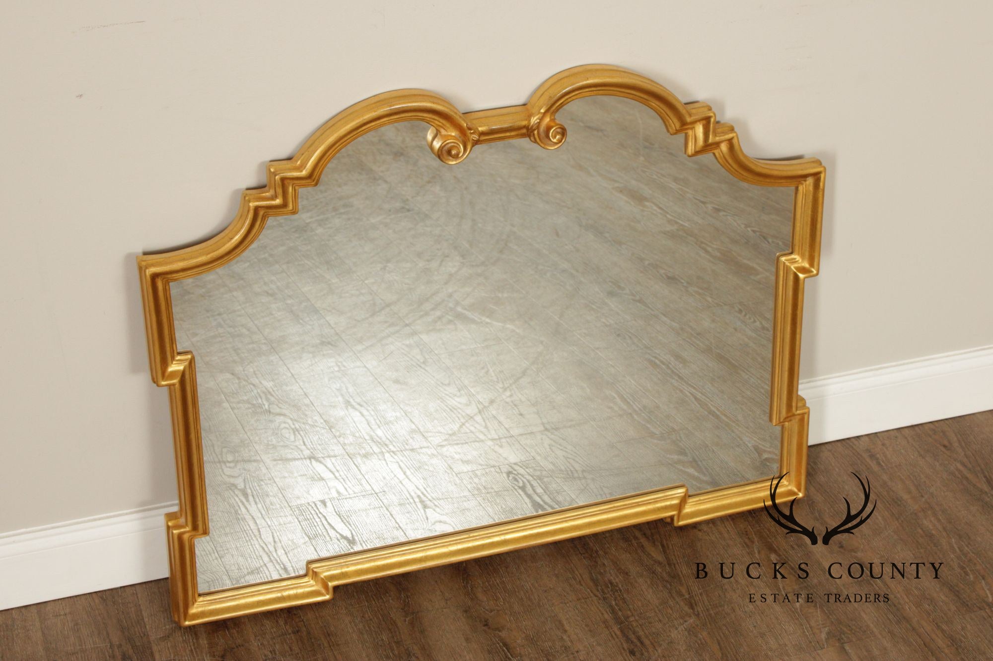 Hollywood Regency Style Scrollwork Wall Mirror