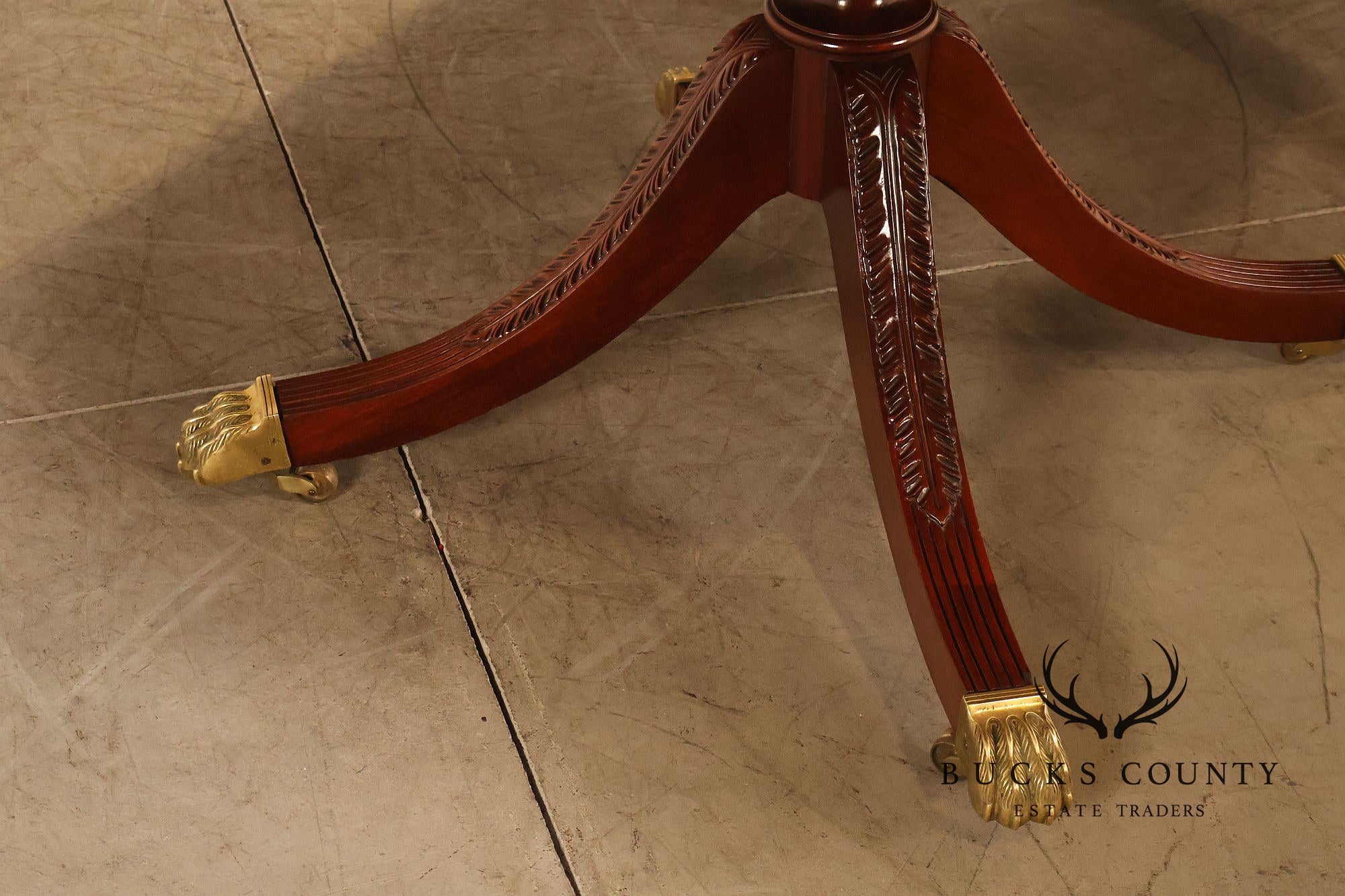 Councill Craftsmen Mahogany Double Pedestal Expandable Dining Table