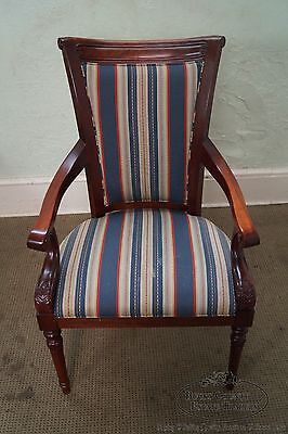 Solid Mahogany Pair of Regency Style Arm Chairs by New Mackenzie LTD