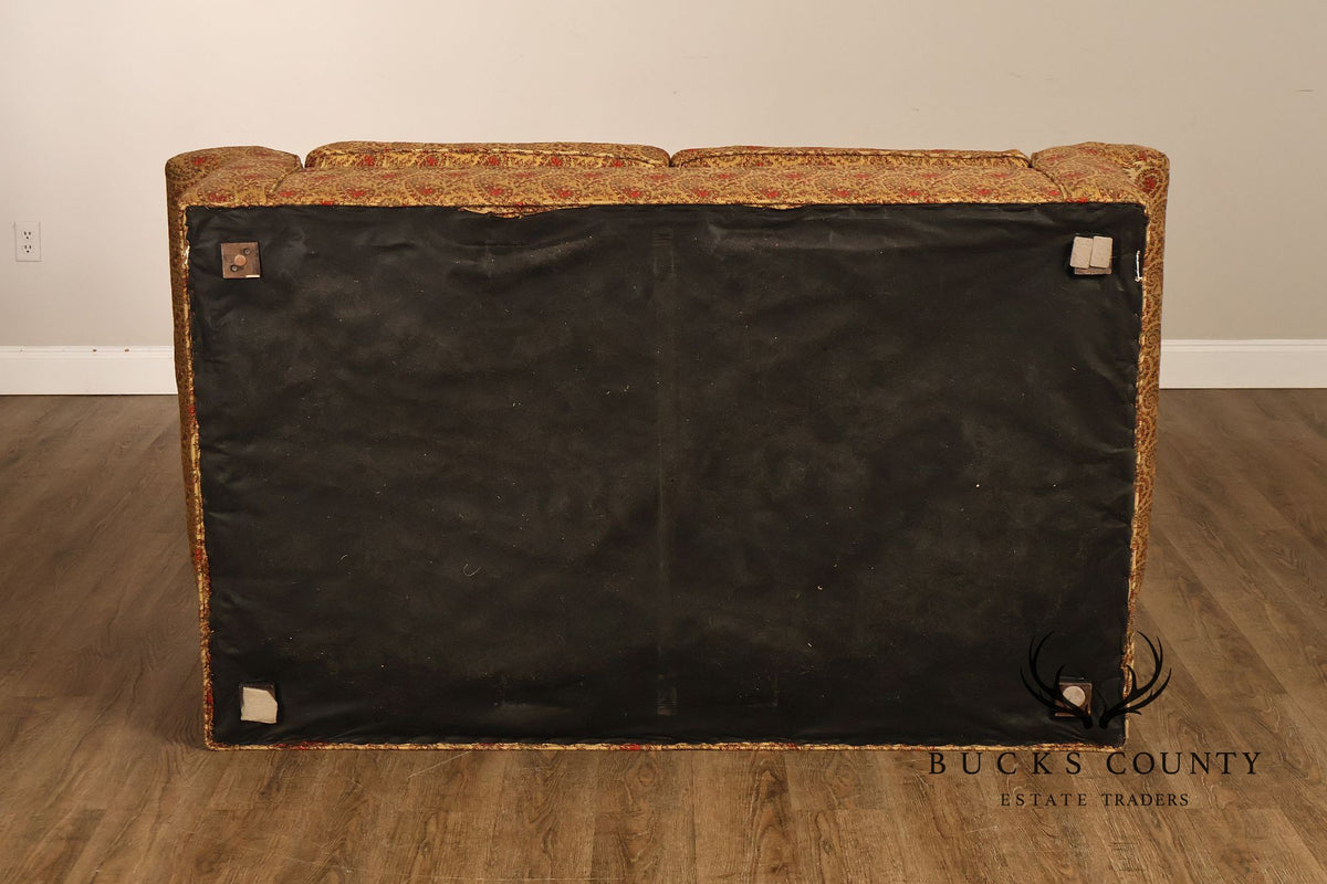 Traditional Paisley Upholstered Settee