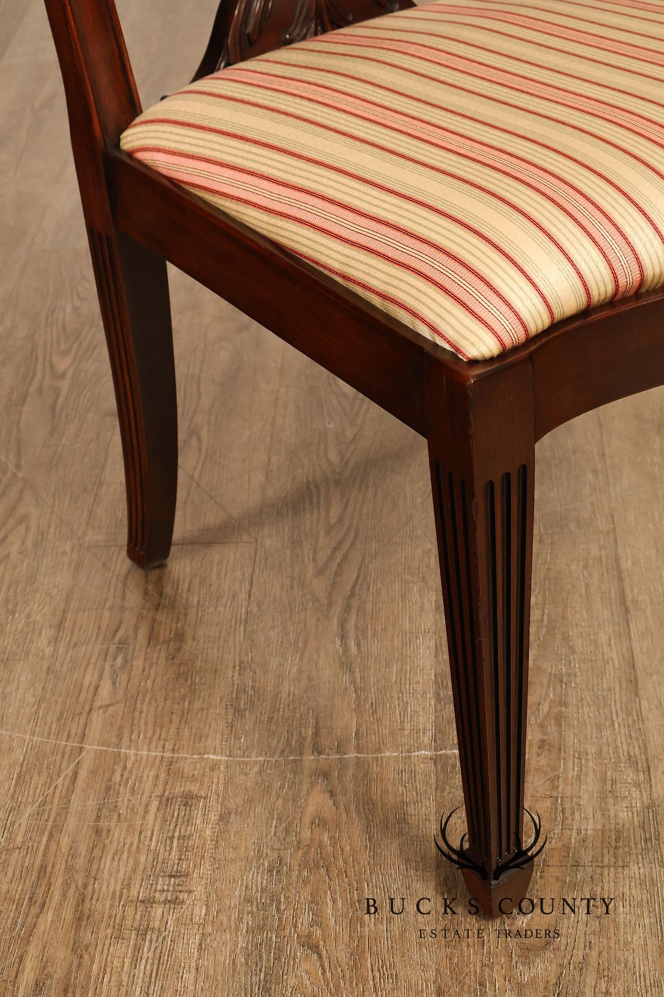 Henkel Harris Mahogany Set Of Eight Lyre Back Dining Chairs