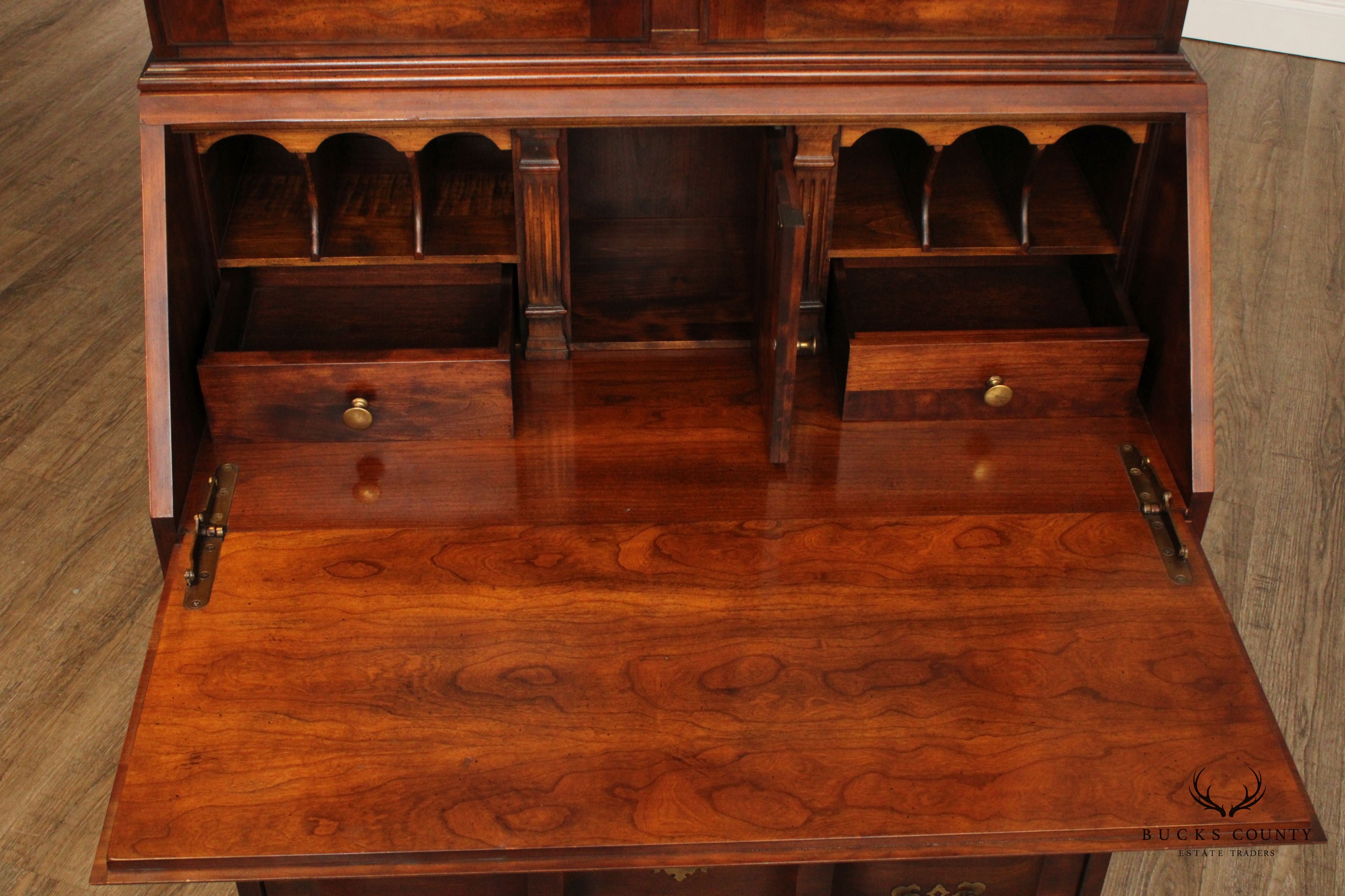 Georgian Style Cherry Blockfront Secretary Desk