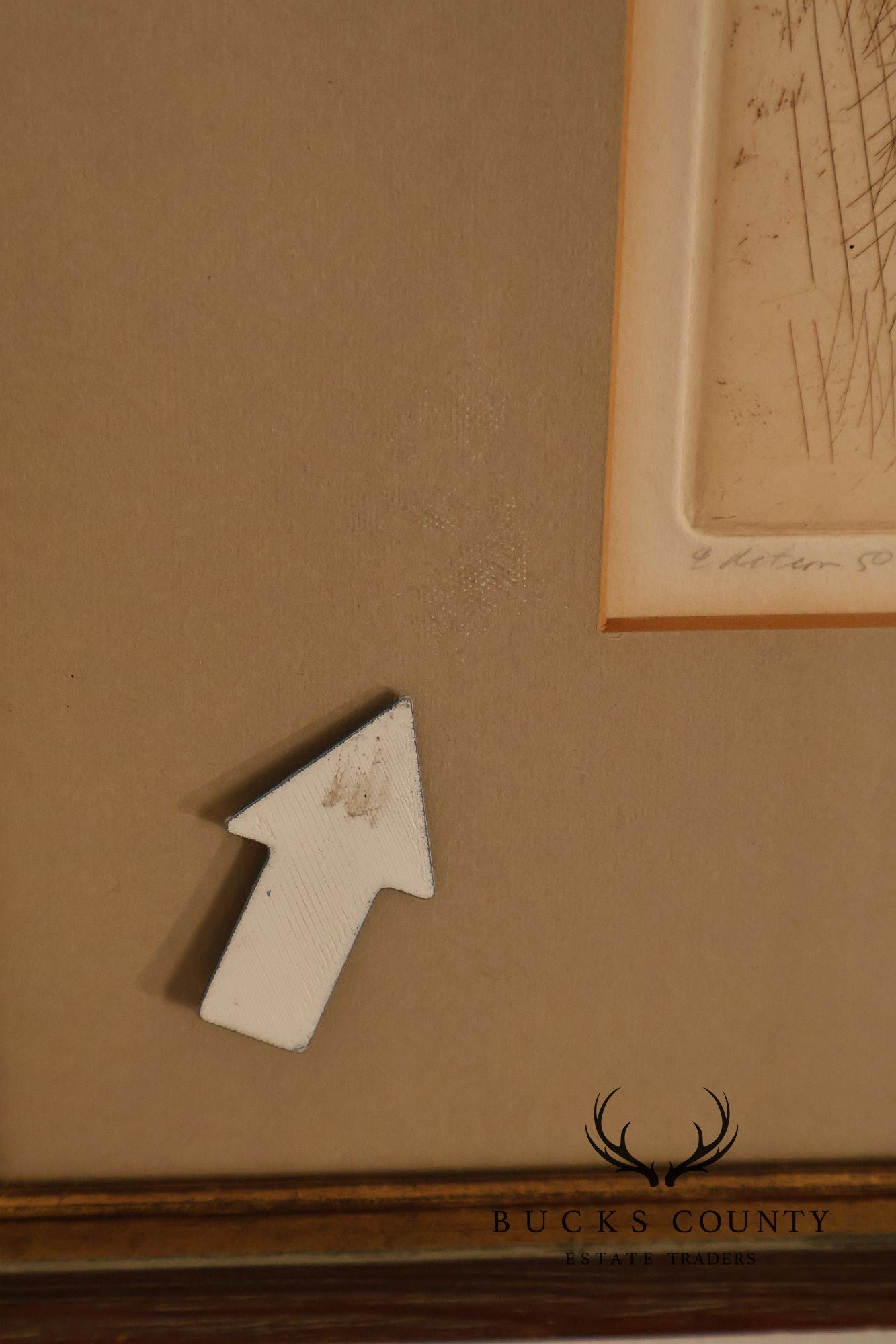 Harold Altman Framed Etching, 'Bench'