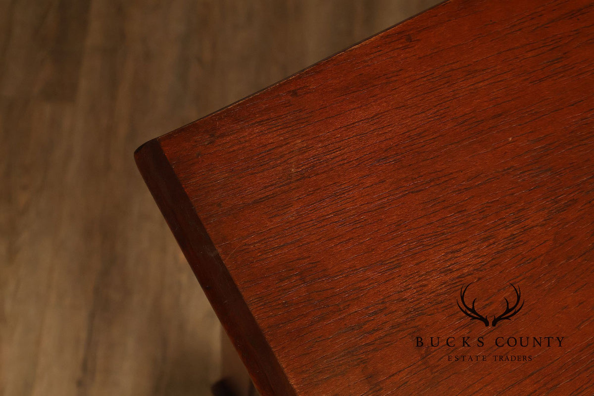 Traditional English Style Drop Front Bar Cabinet With A Stretcher Base