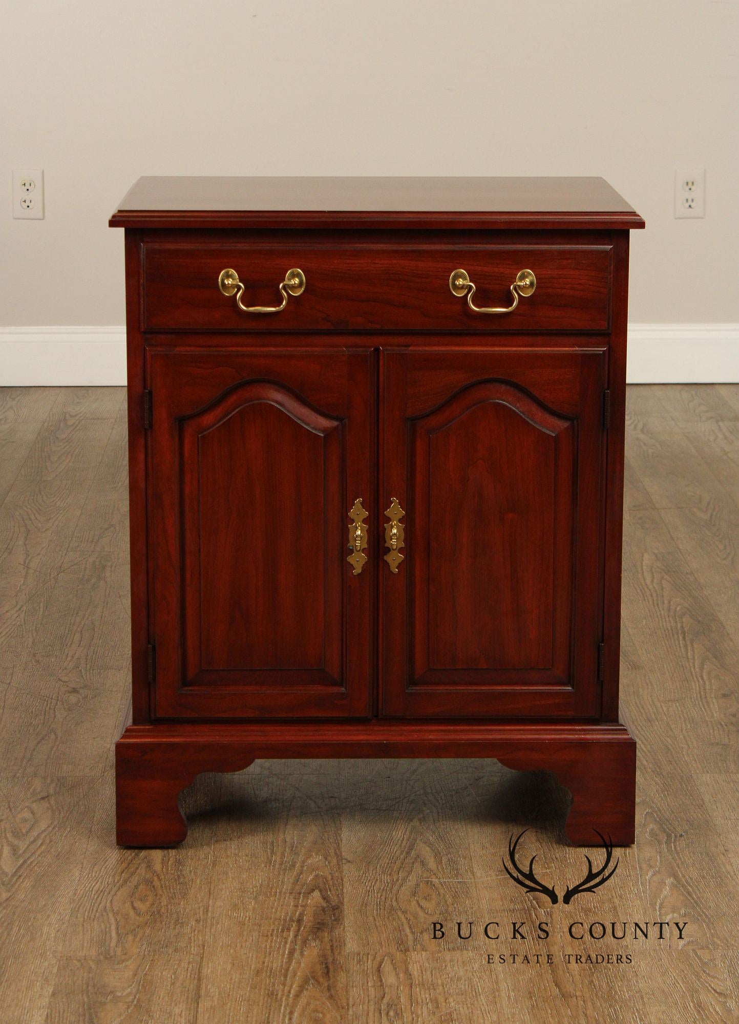 Henkel Harris Chippendale Style Cherry Nightstand