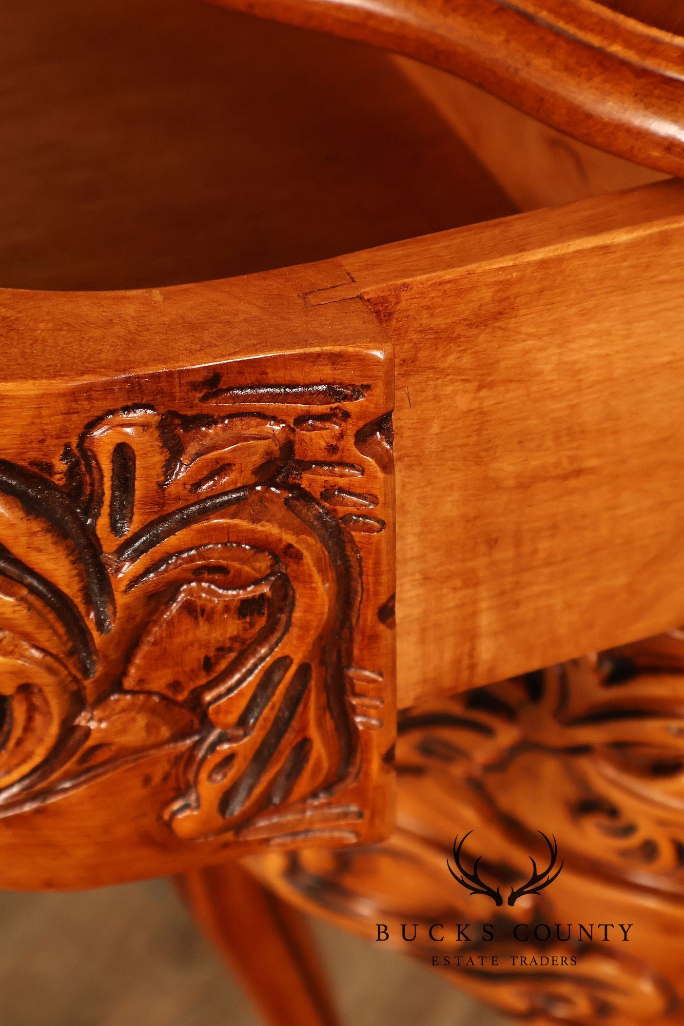 French Louis XV Style Marquetry Inlaid Nightstand