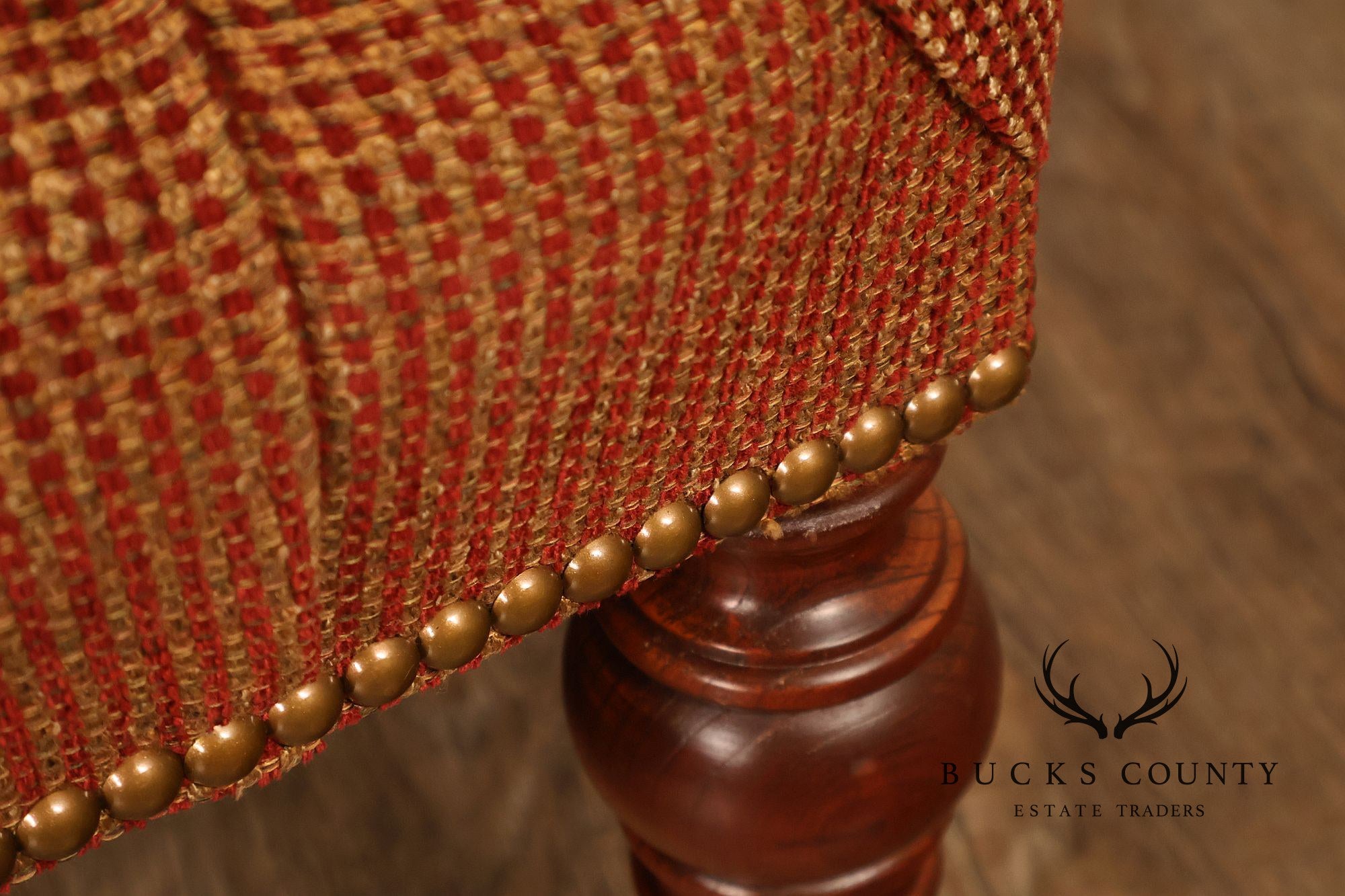 Stickley Leopold Wingback Upholstered Tufted Chair And Ottoman