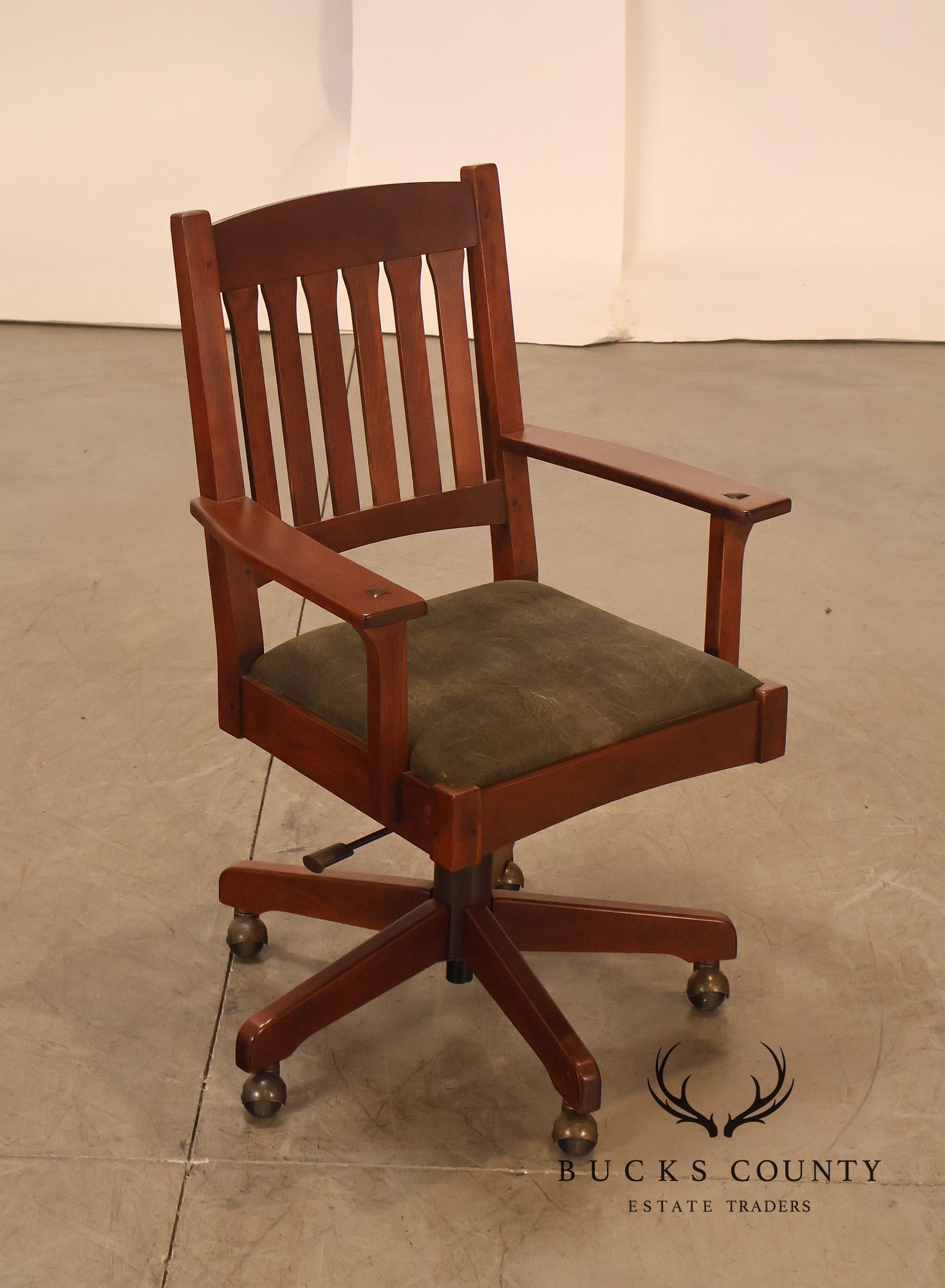 Stickley Mission Collection Cherry Swivel Office Chair