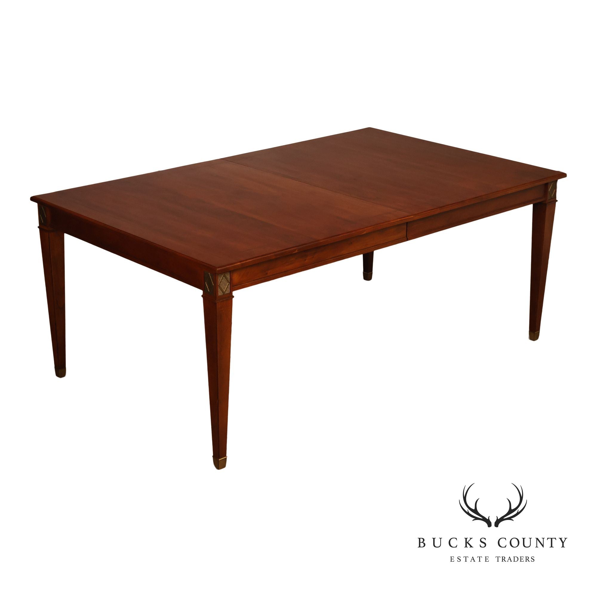 Stickley Directoire Style Cherry Dining Table With Two Leaves
