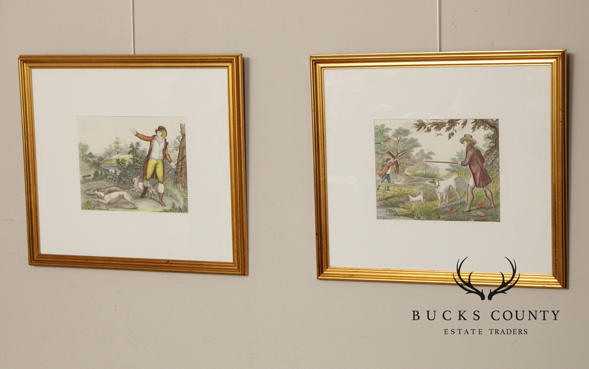 George Morland Pair of Prints, Game Hunt Scenes