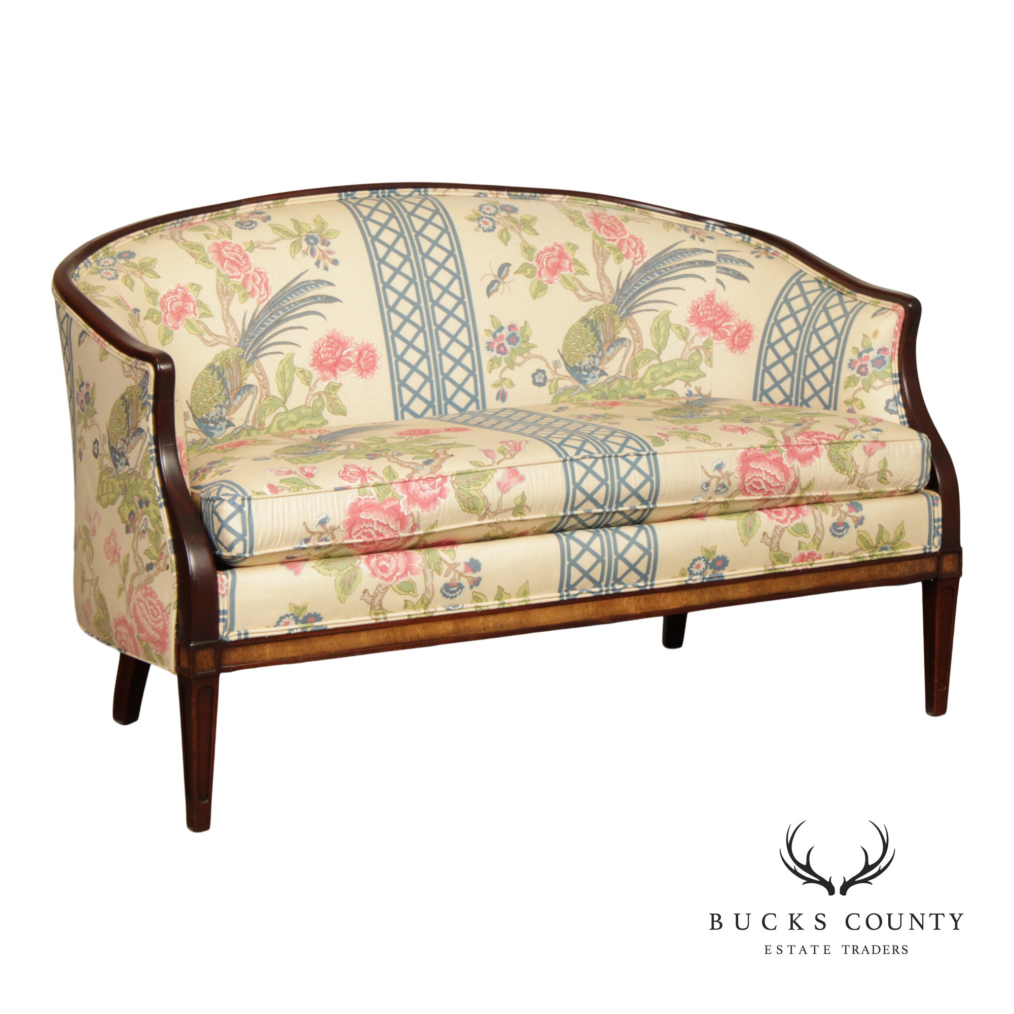 Hickory Chair Federal Style Mahogany Loveseat