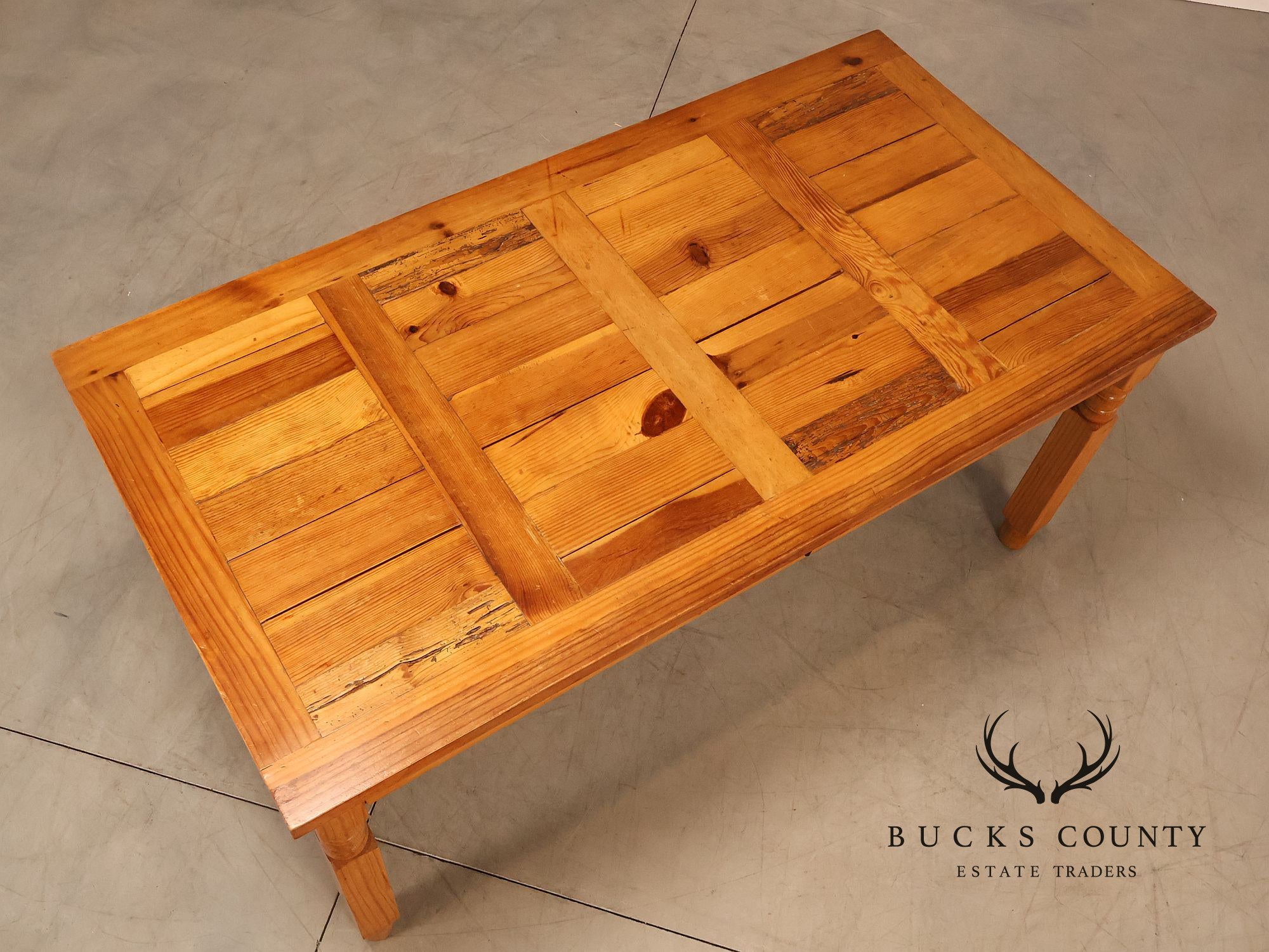 Mexican Pine Vintage Rustic One Drawer Writing or Dining Table