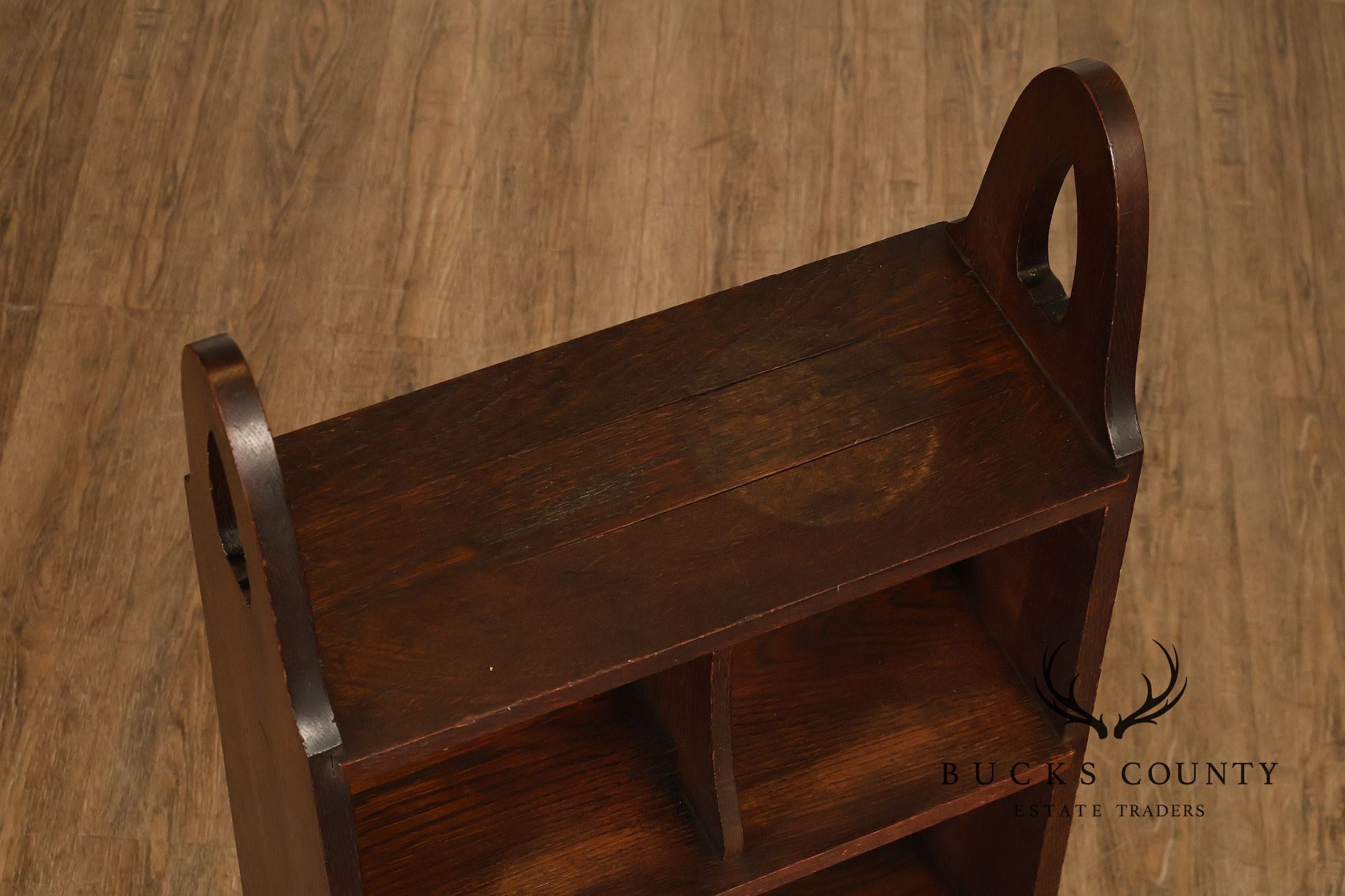 Antique Grand Rapids Arts And Crafts Mission Oak Magazine Stand