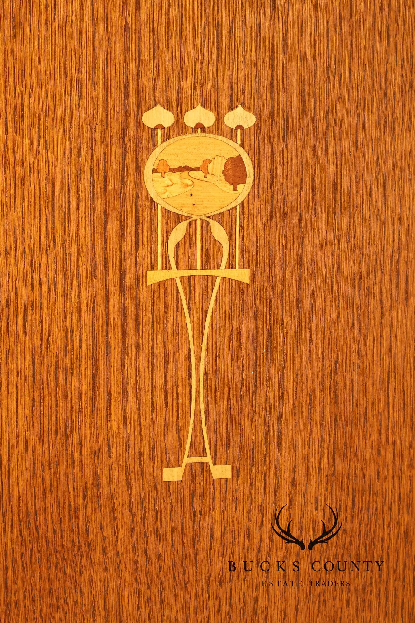 Stickley Mission Collection Oak Harvey Ellis Inlaid China Cabinet