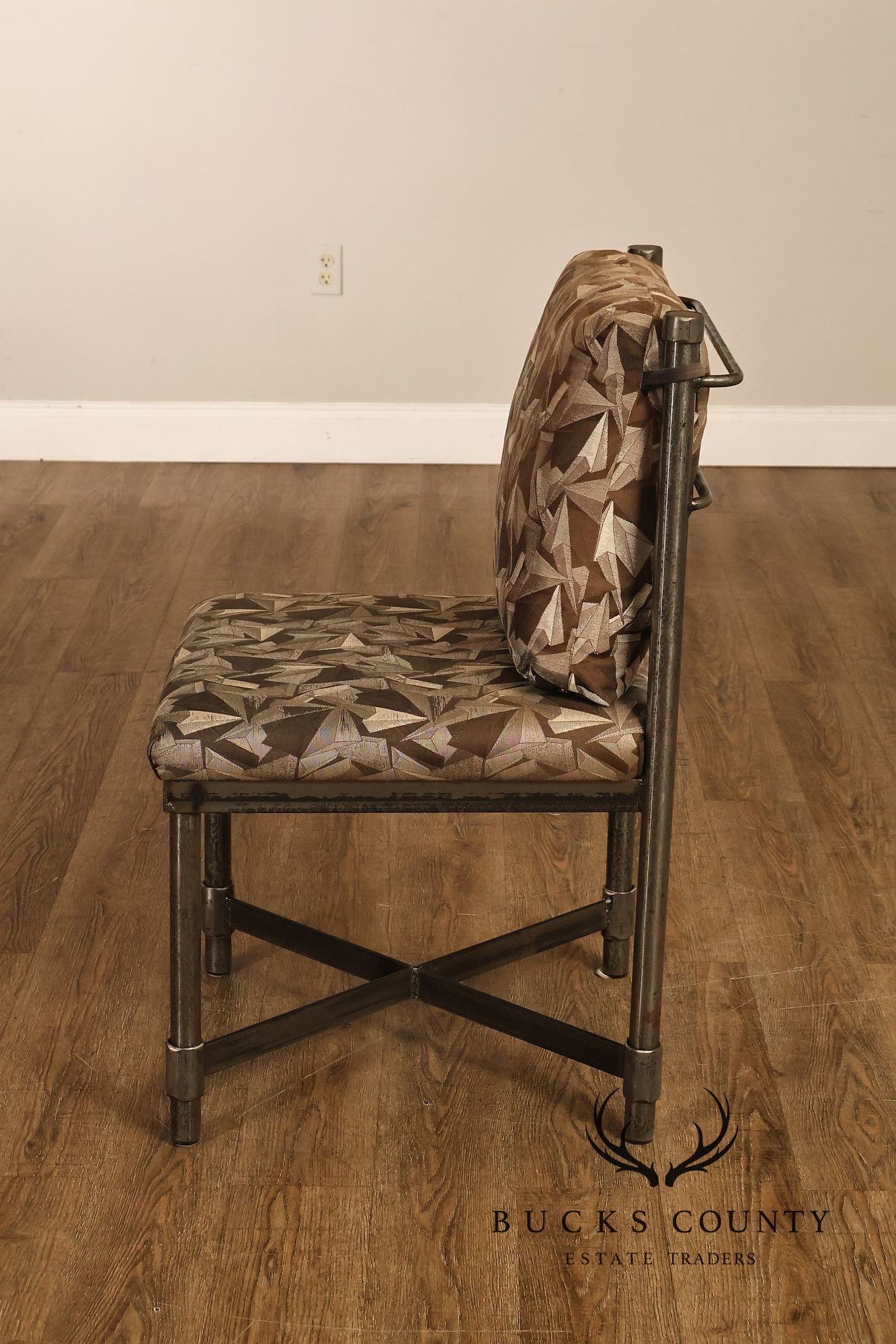 Swaim Industrial Set of Four Iron Dining Chairs