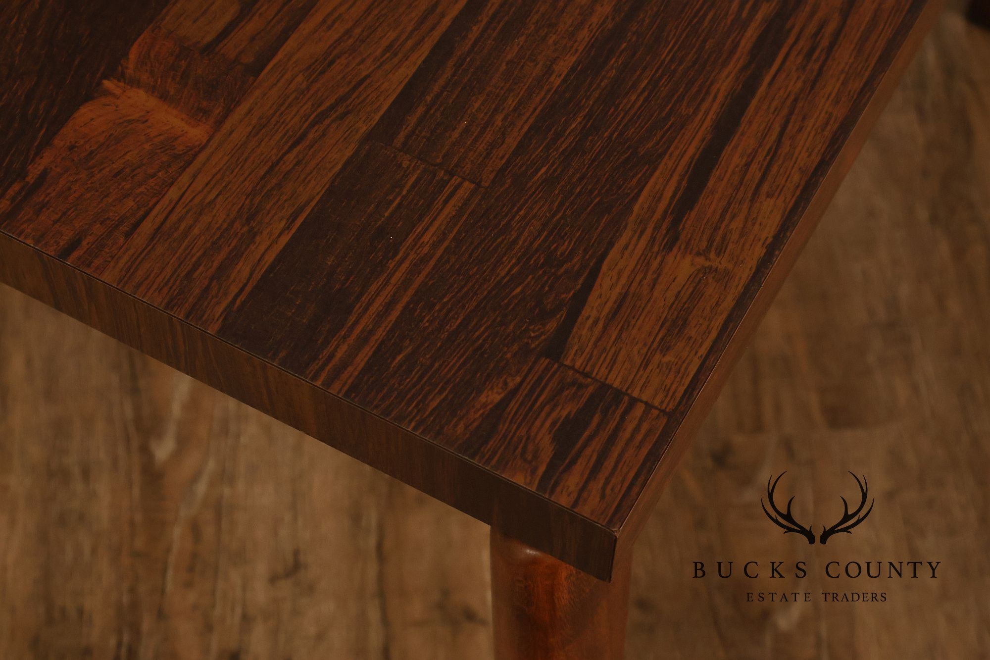 Danish Modern Vintage Square Laminate Top Teak End Table