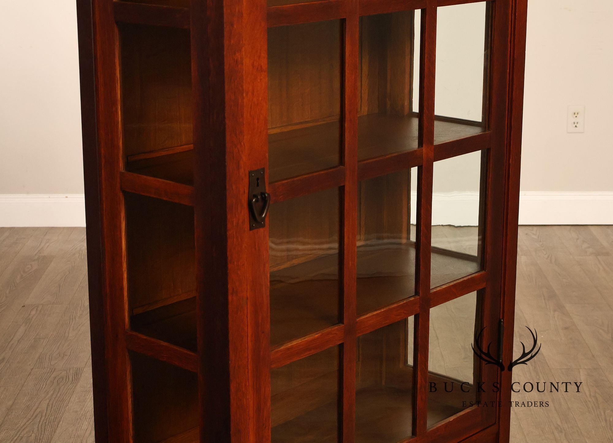 Gustav Stickley Model 820 Antique Oak China Cabinet