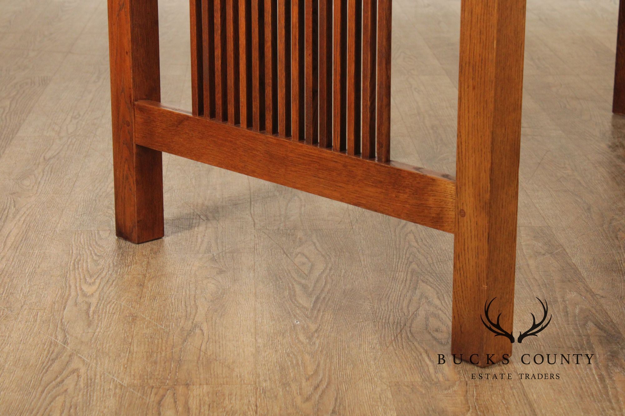 Stickley Mission Collection Oak Spindle Desk
