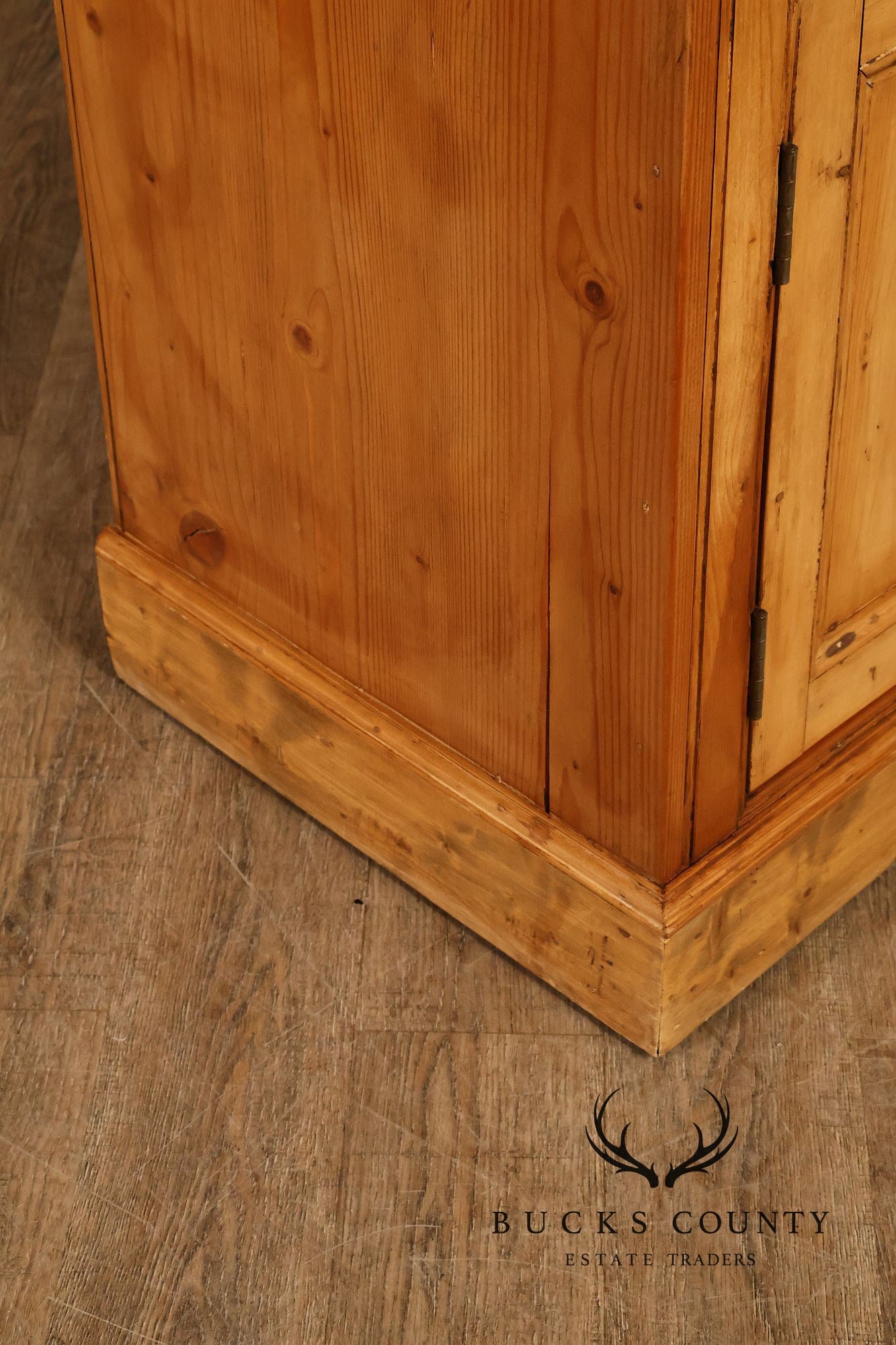 Pine Country Style Armoire Cabinet With Drawers