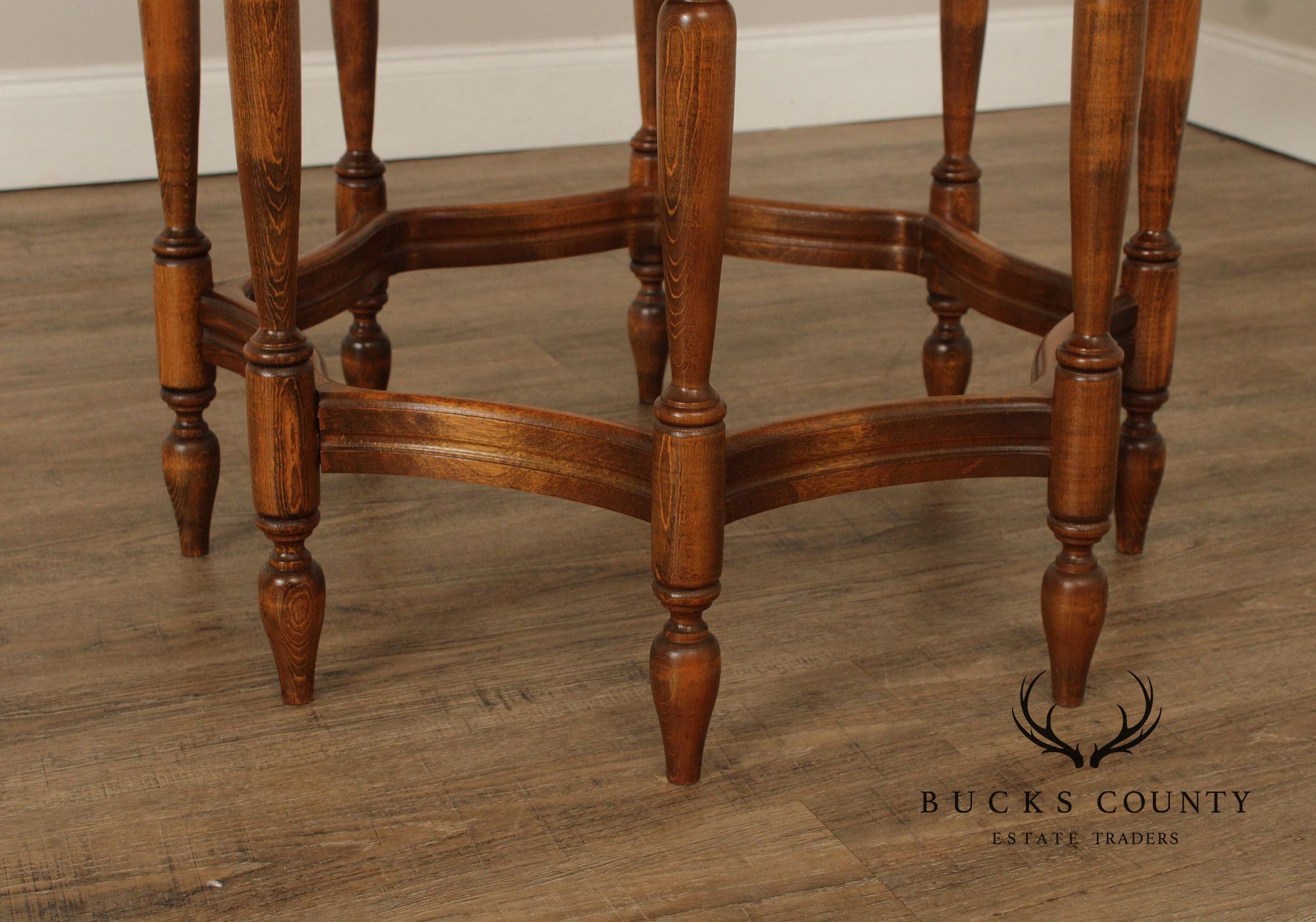 1920's Vintage Walnut Octagonal Side Table