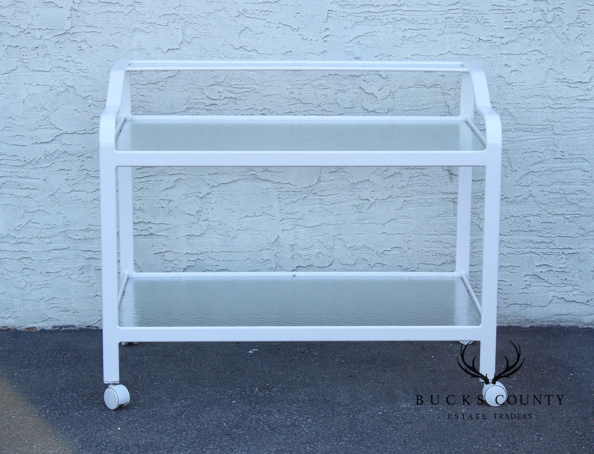 Post Modern Two-Tier Patio Serving Bar Cart