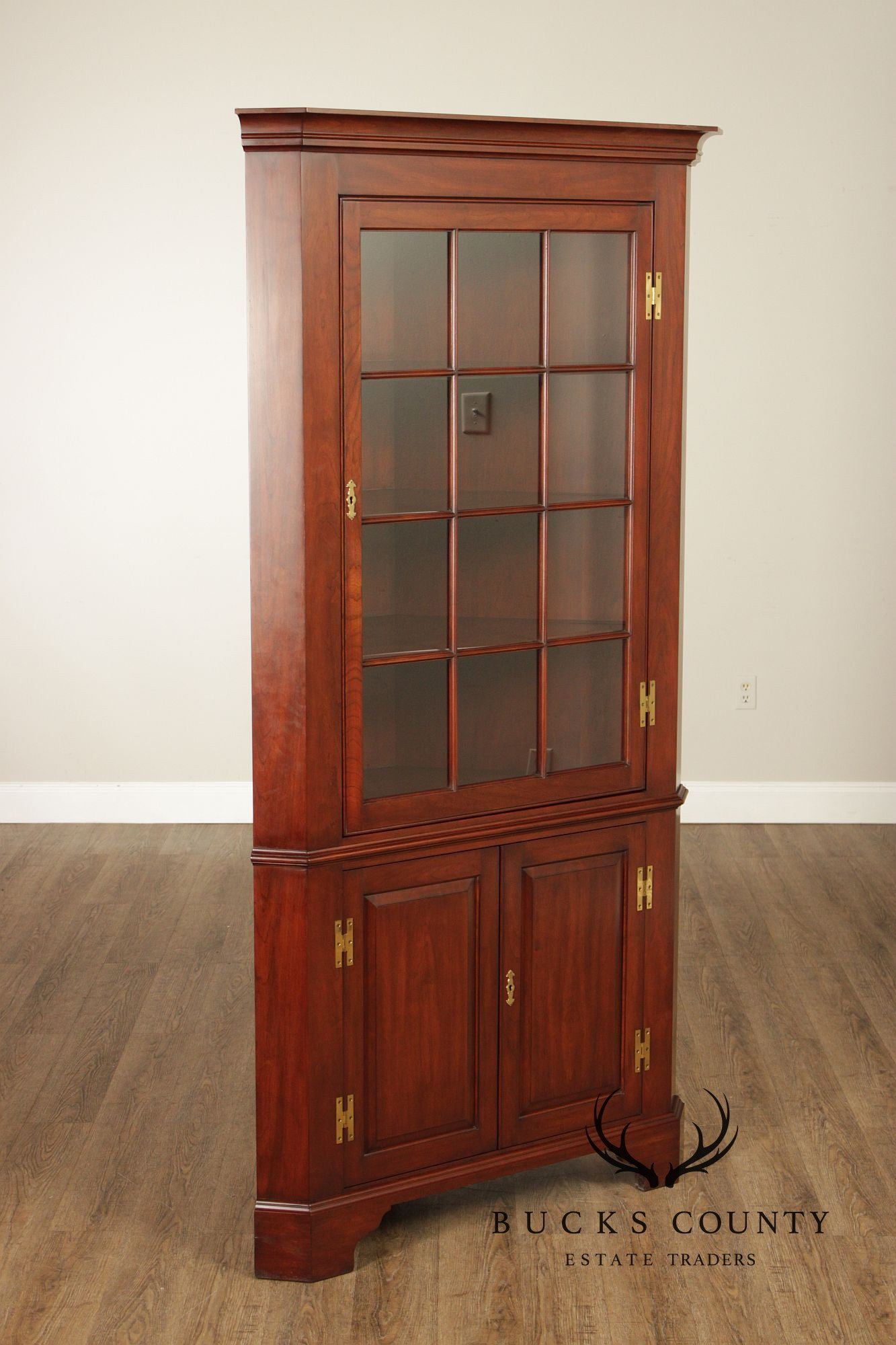 Henkel Harris Traditional Cherry Corner Cupboard